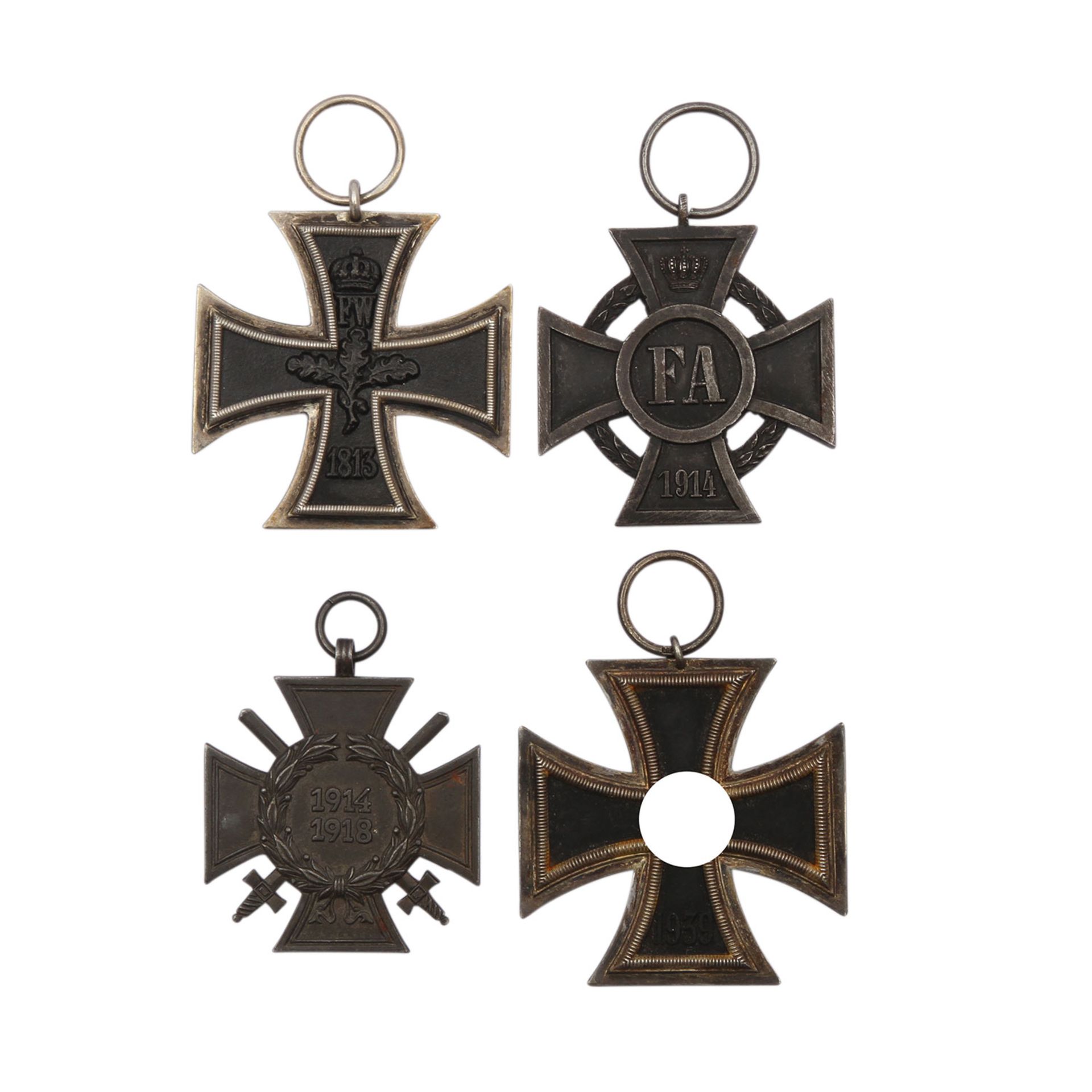 WK I / Deutsche Staaten und WK II - Konvolut:Eisernes Kreuz 2. Klasse 1914, Eisernes Kreuz 2. Klasse