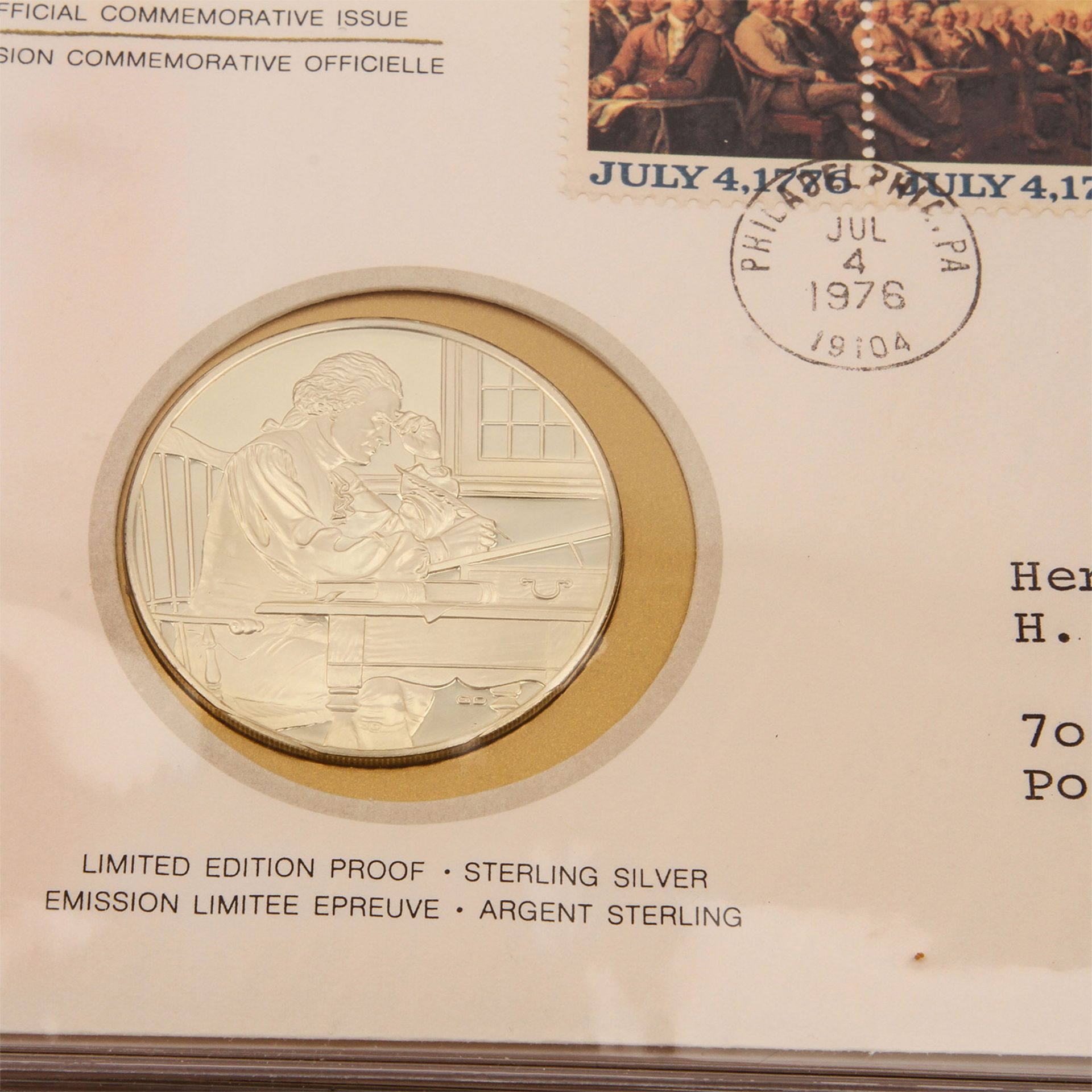 Medaillen-Ersttagsbriefe in Sterling-Silber,insgesamt ca. 645 g Ag fein. Im Präsentationsalbum. - Bild 2 aus 5