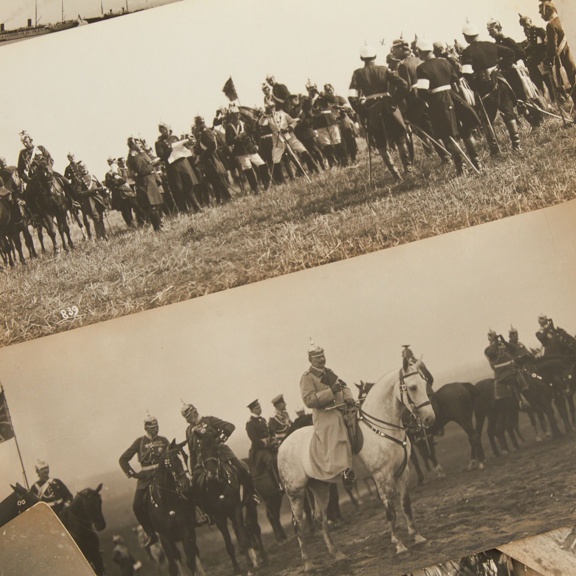 Militär- und Manöverfotografie Kaiser Wilhelm II. -Ca. 35 Fotokarten, die meisten revers - Bild 4 aus 7