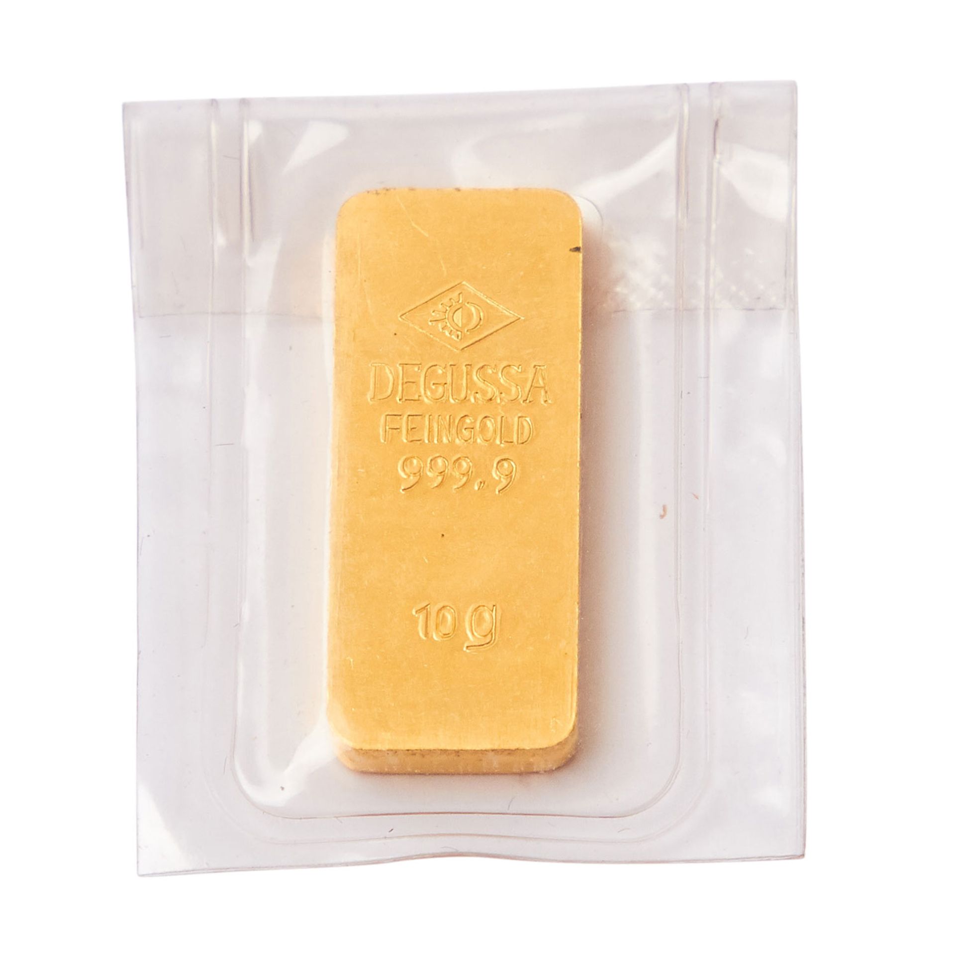 GOLDBARREN 10 g, DEGUSSA,Originalverschweisst