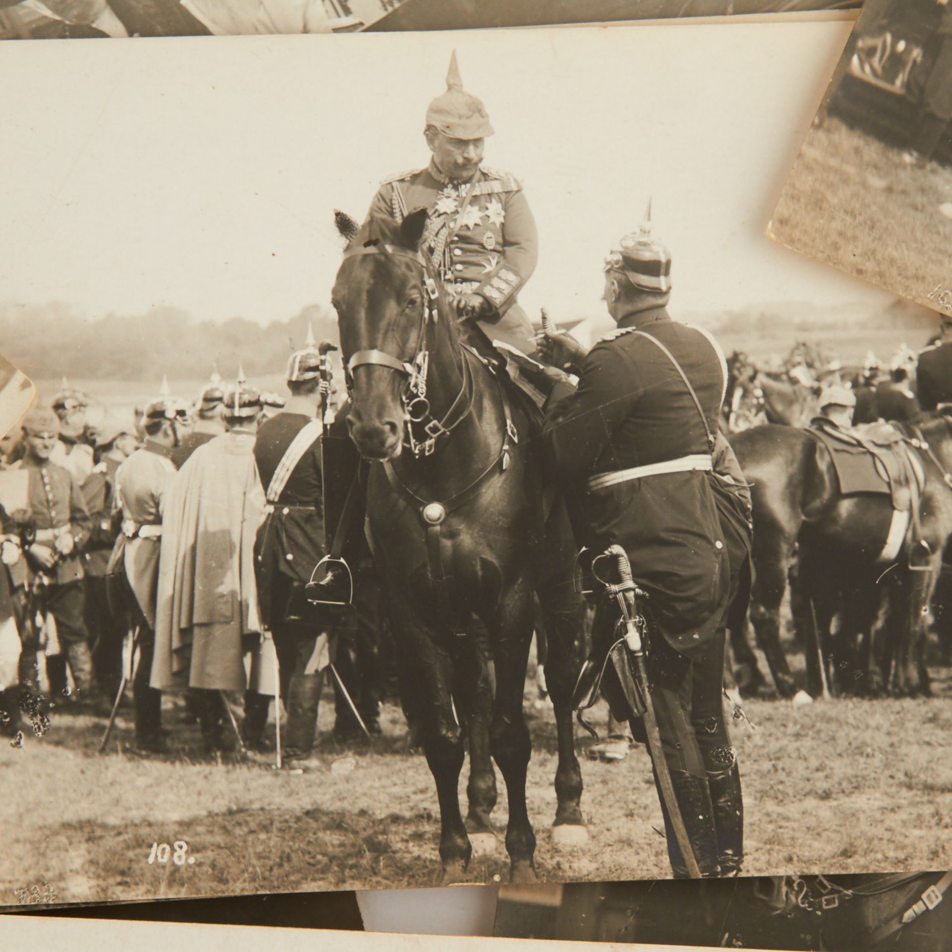 Militär- und Manöverfotografie Kaiser Wilhelm II. -Ca. 35 Fotokarten, die meisten revers - Bild 2 aus 7