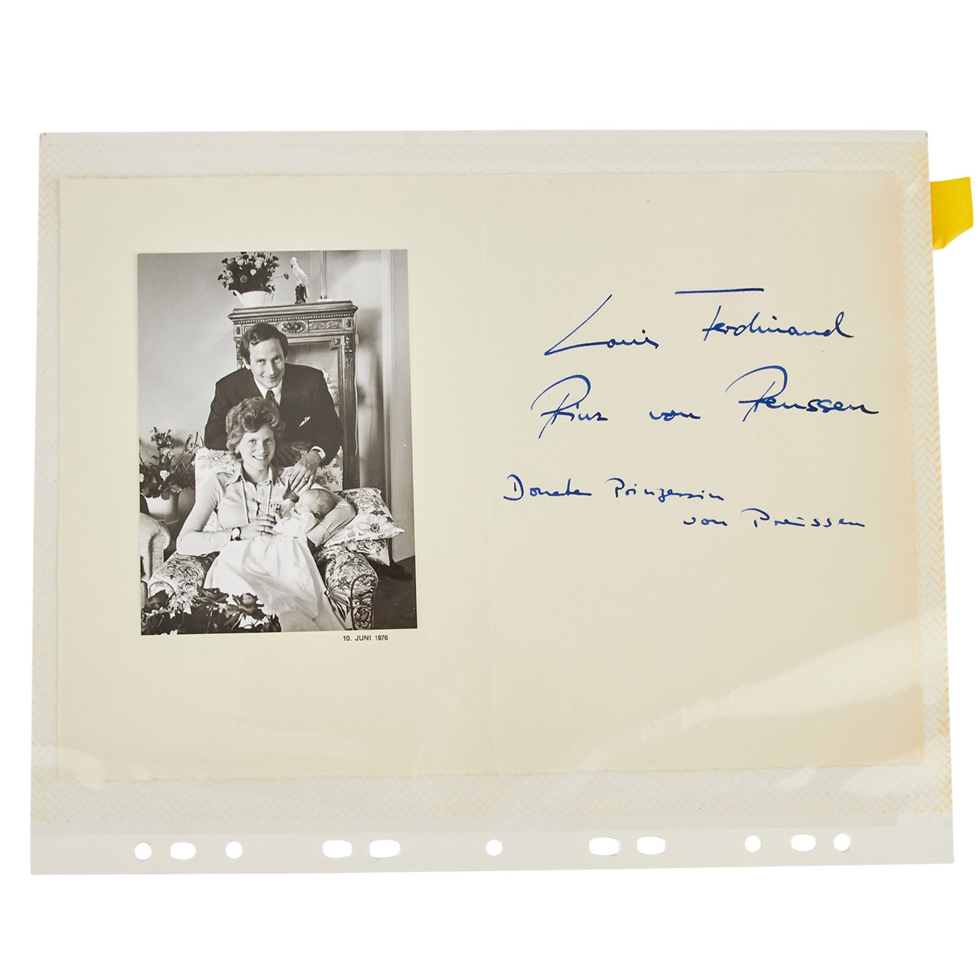 Autographen - Adel. Haus Hohenzollern mitPrinzessin Viktoria Luise von Preussen (1892-1980), einzige - Bild 5 aus 5