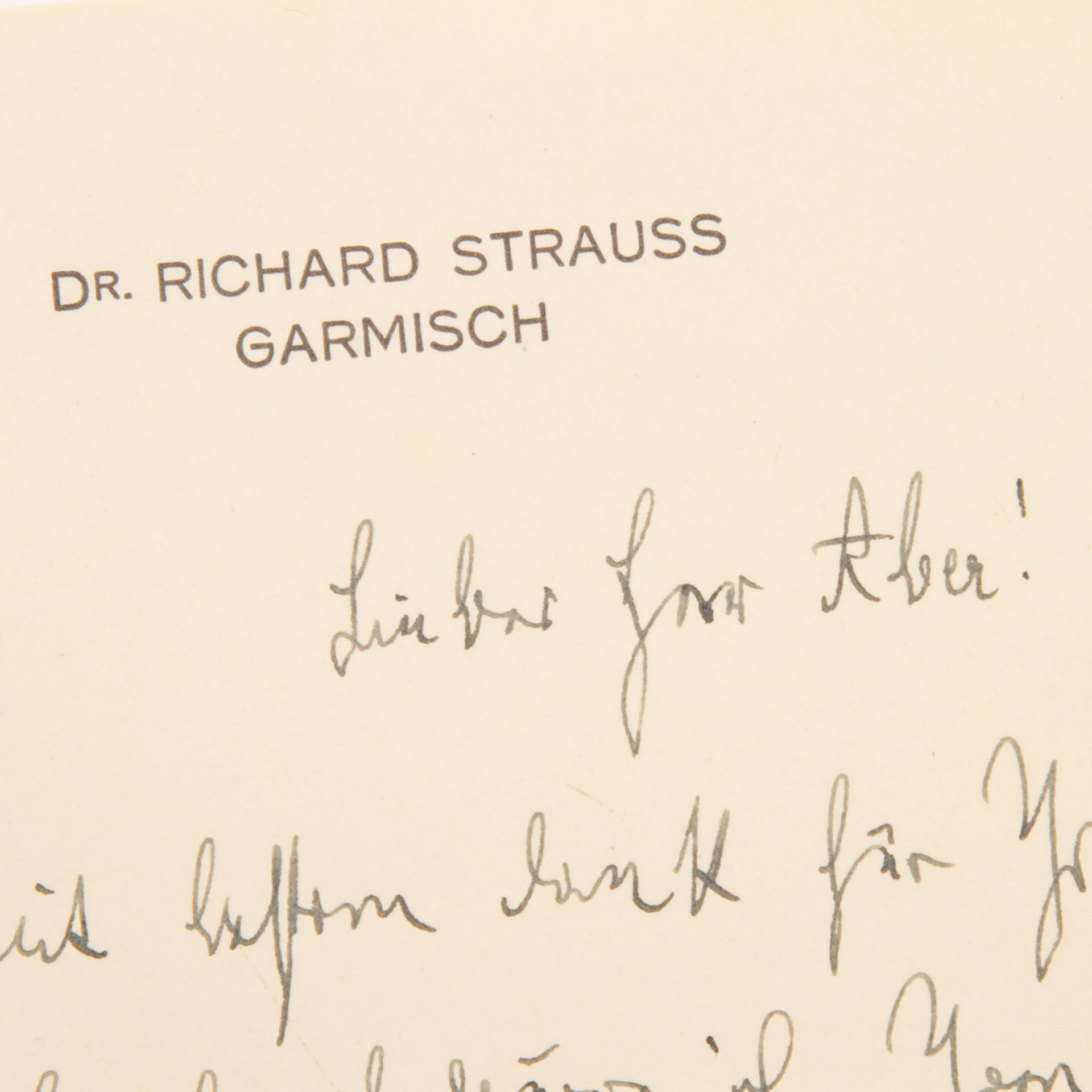 RICHARD STRAUSS (1864-1949) - Handgeschriebener Briefdes Komponisten vom 24. Oktober 1936 aus - Bild 3 aus 5