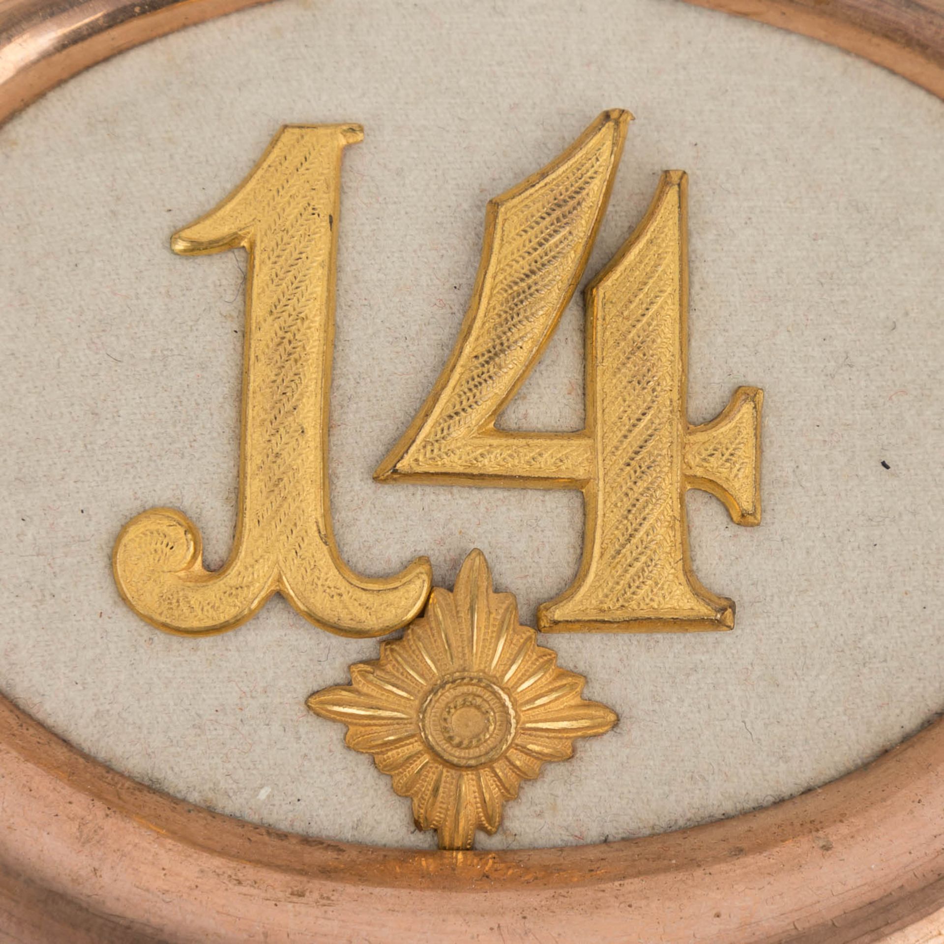 2 Paar Epauletten im Kartonwohl eines Oberleutnants eines Infanterie Regiments "14", deutliche - Bild 7 aus 7