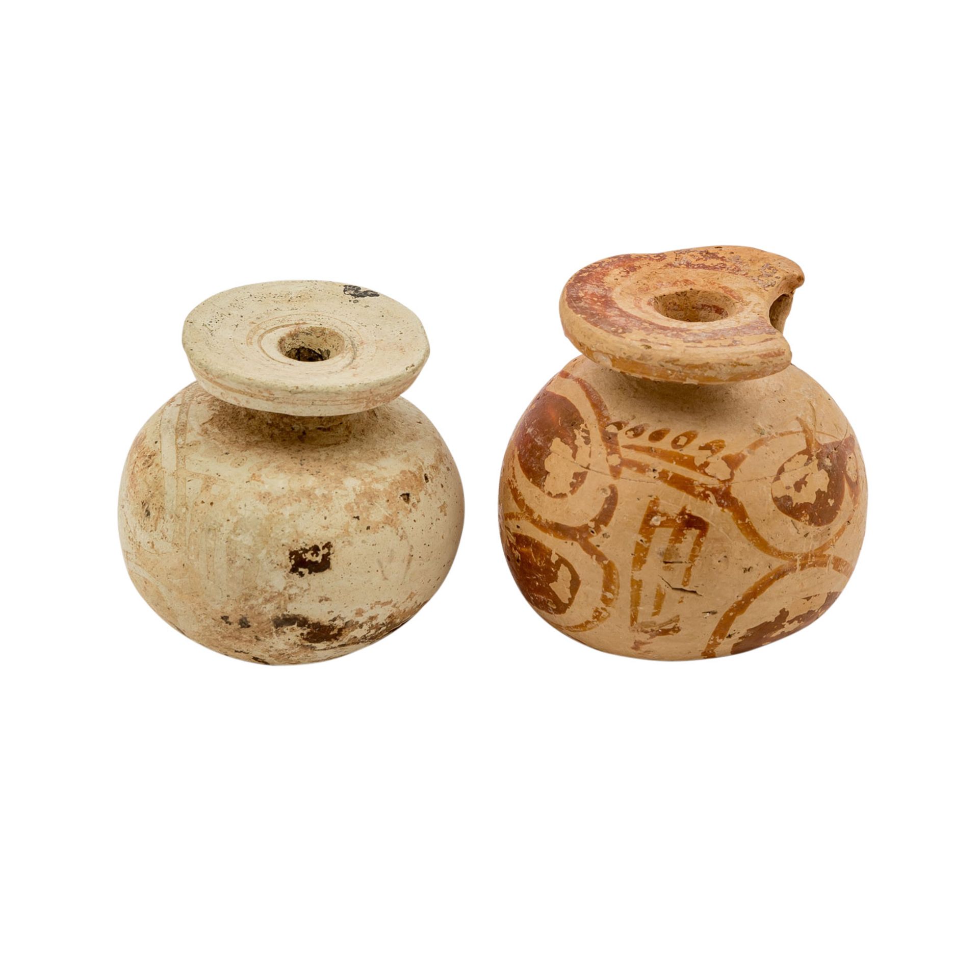 2 Aryballoi, wohl Griechenland, 6. Jh.v.Chr. -2 korinthische Salbölgefäße mit breitem, - Bild 4 aus 4
