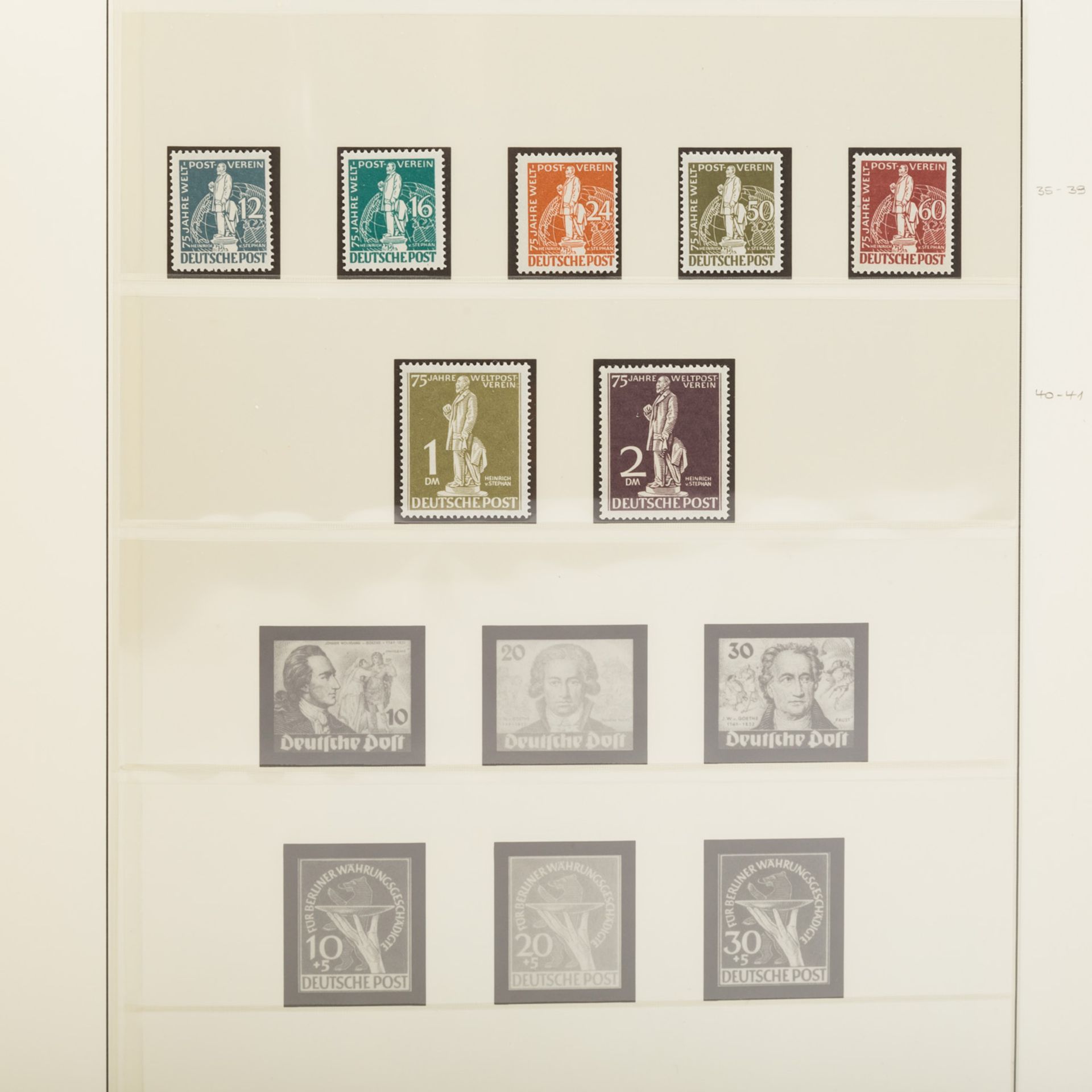 Berlin - Postfrische Sammlung in 2 LindnerRingbindern, neues System ab 1948-1990. Gute Anfänge wie - Bild 4 aus 7