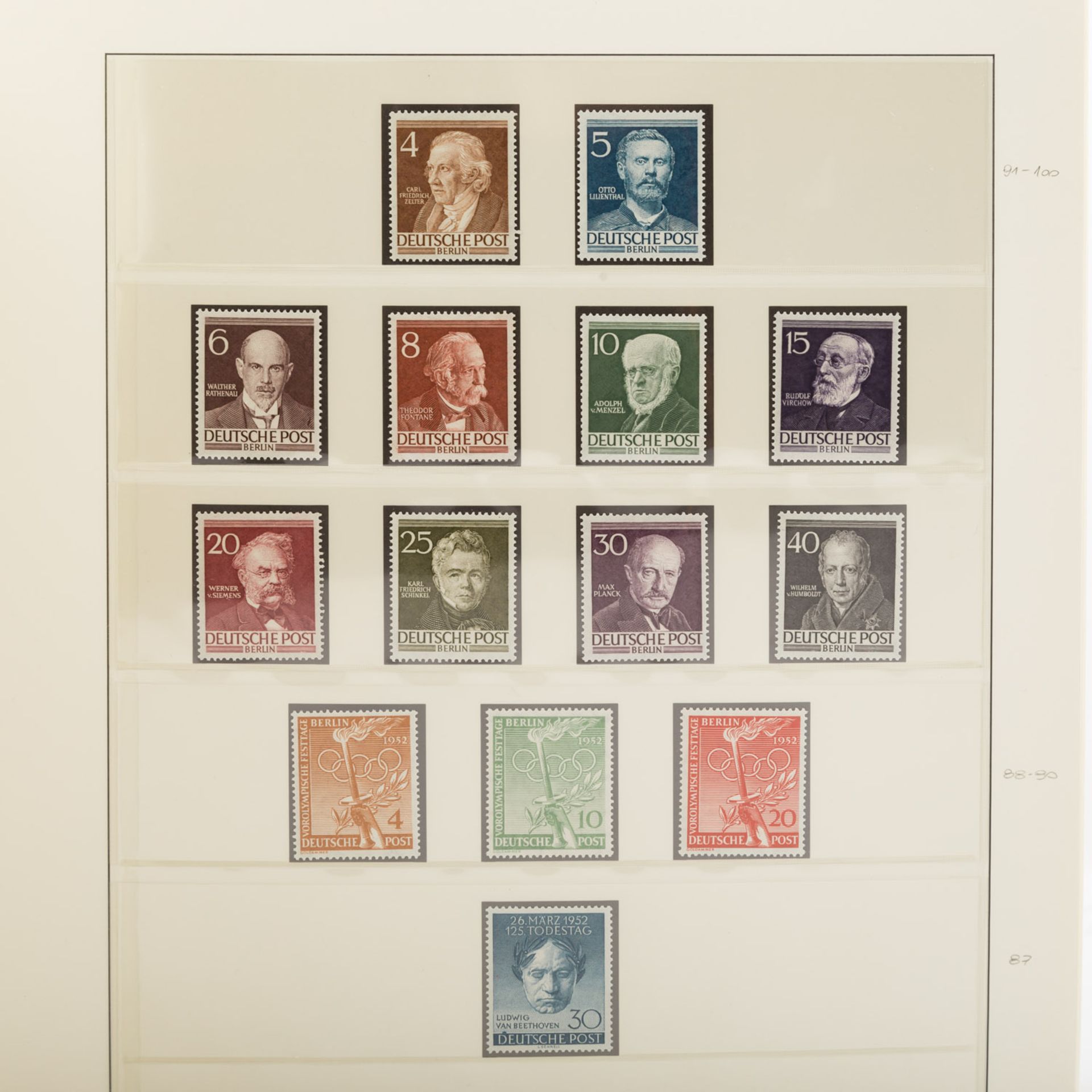 Berlin - Postfrische Sammlung in 2 LindnerRingbindern, neues System ab 1948-1990. Gute Anfänge wie - Bild 5 aus 7
