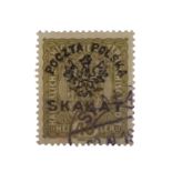 Polen Lokalausgaben 1919,Marken der Ausgaben 1916/17 von Österreich mit schwarzem