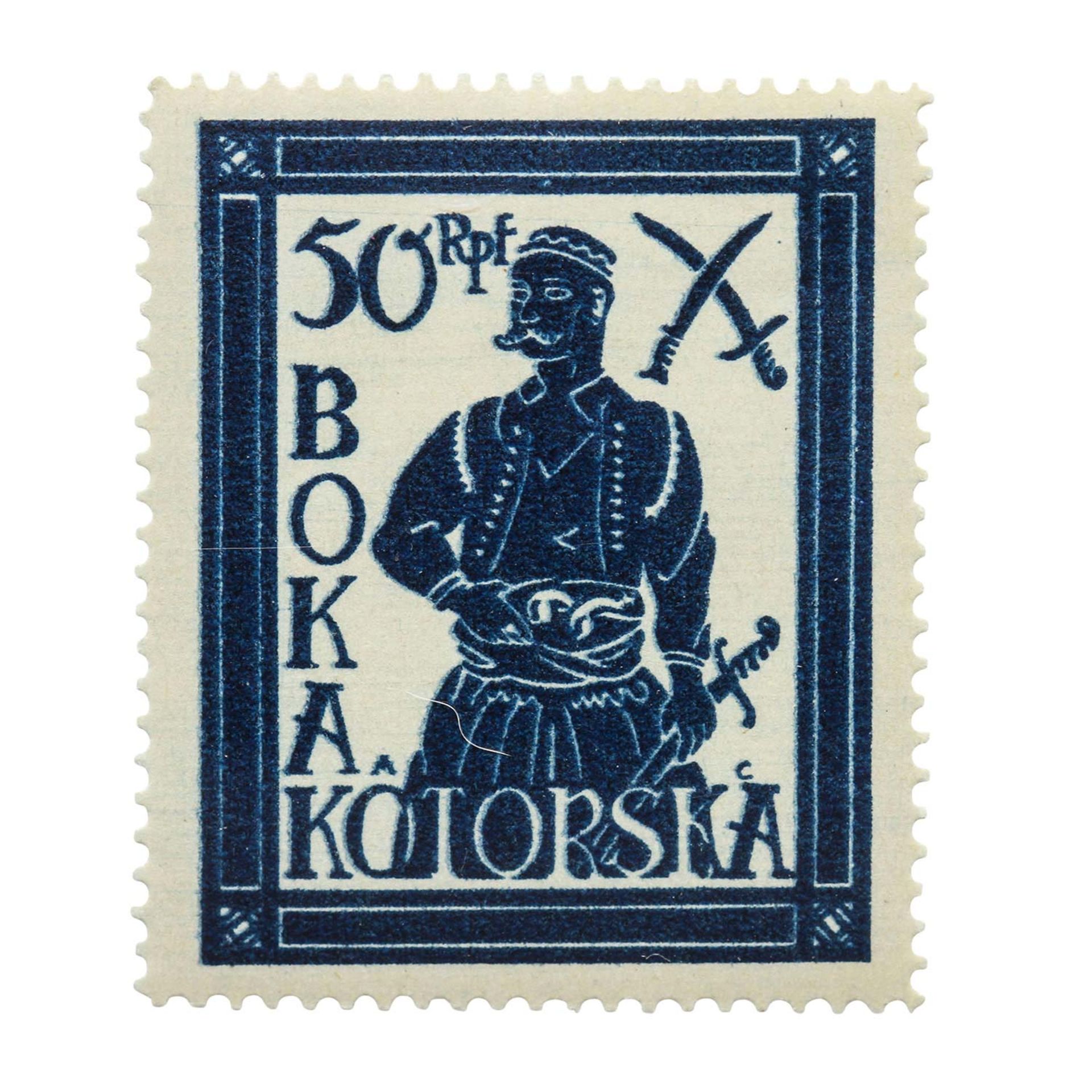 Kotor, Landpost während der deutschen Besetzung - 1944, Probedruckefür eine Freimarkenausgabe, 3 - Bild 5 aus 6