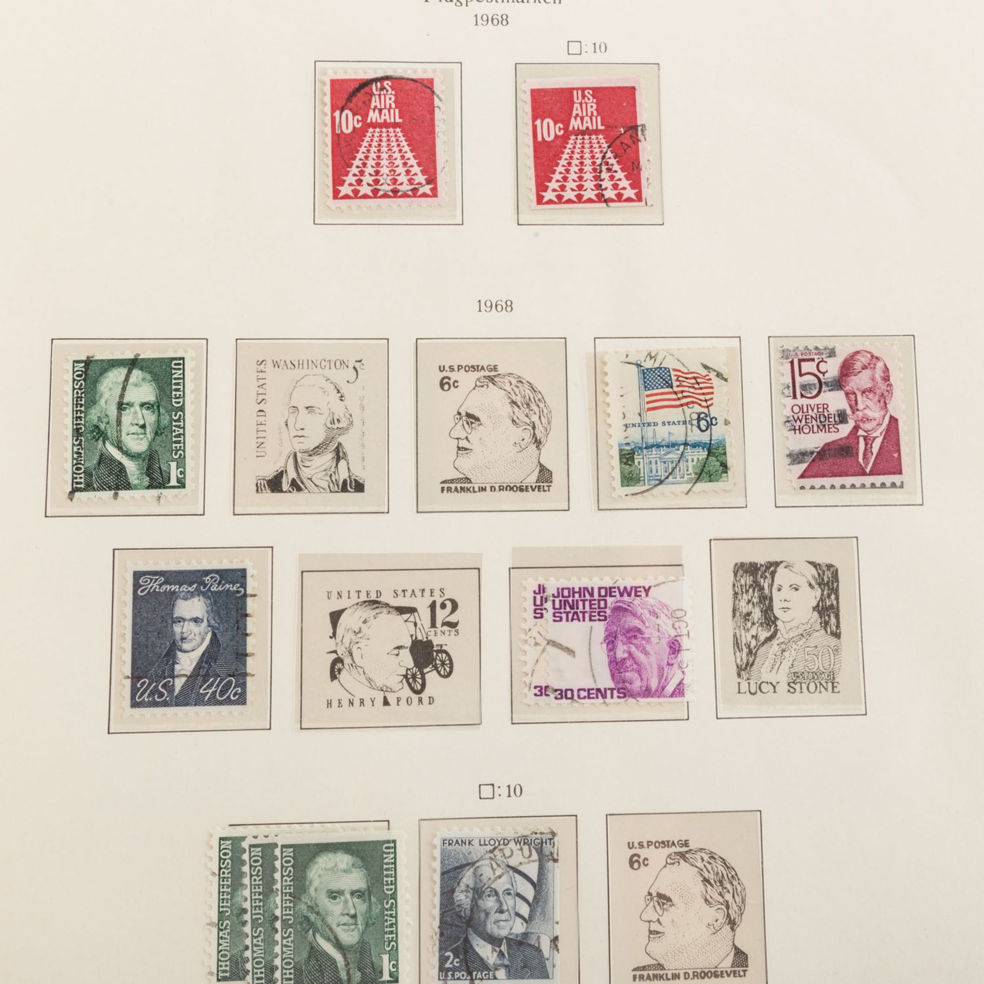 USA 1857 / ca.1988 - Teilsammlungen gestempelt undpostfrisch in 3 Alben. Dabei interessante - Bild 12 aus 20