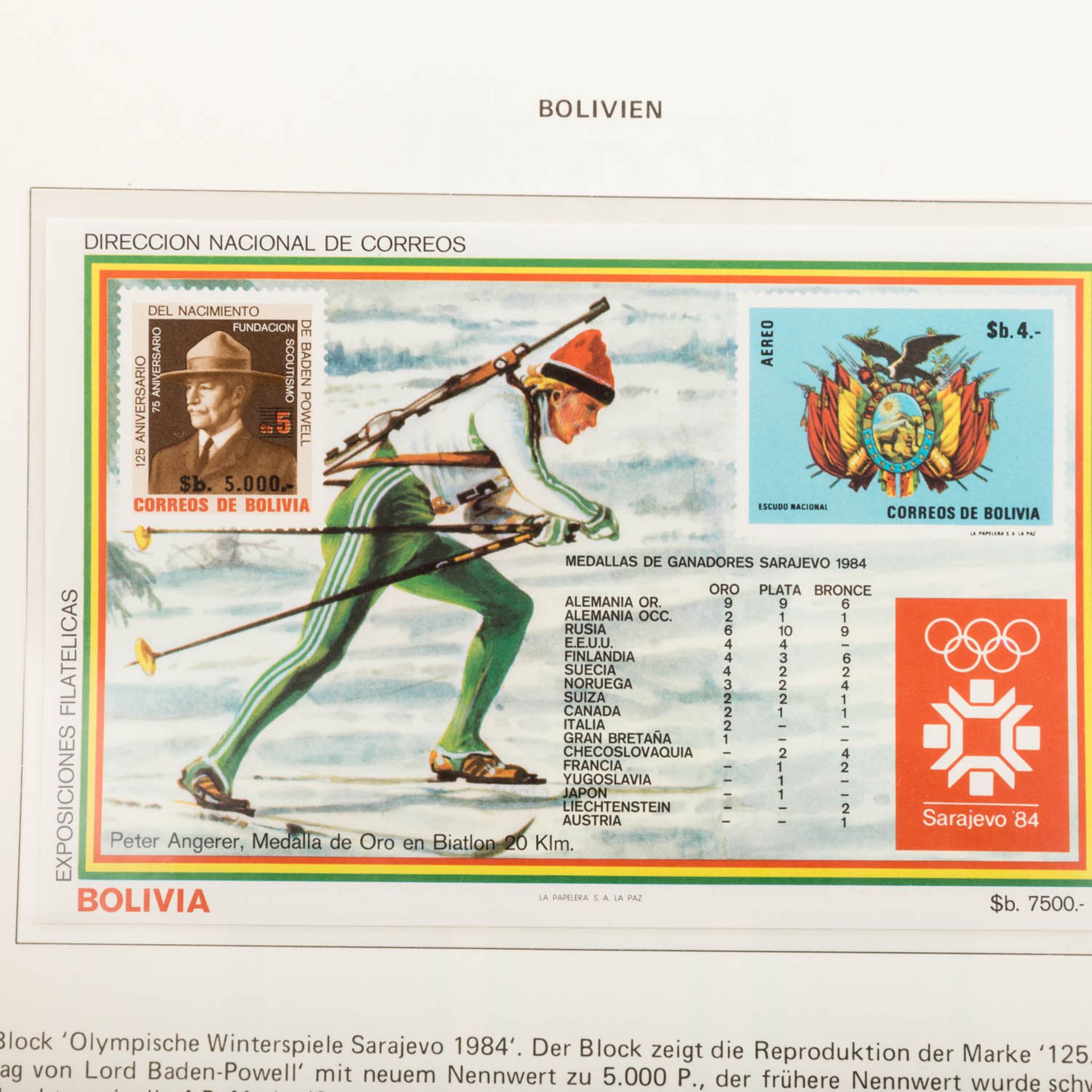 1984 Motive Olympia - Schöner Bestand an VordruckblätternOlympia 1984 aus dem Abo mit postfrischen - Bild 7 aus 13
