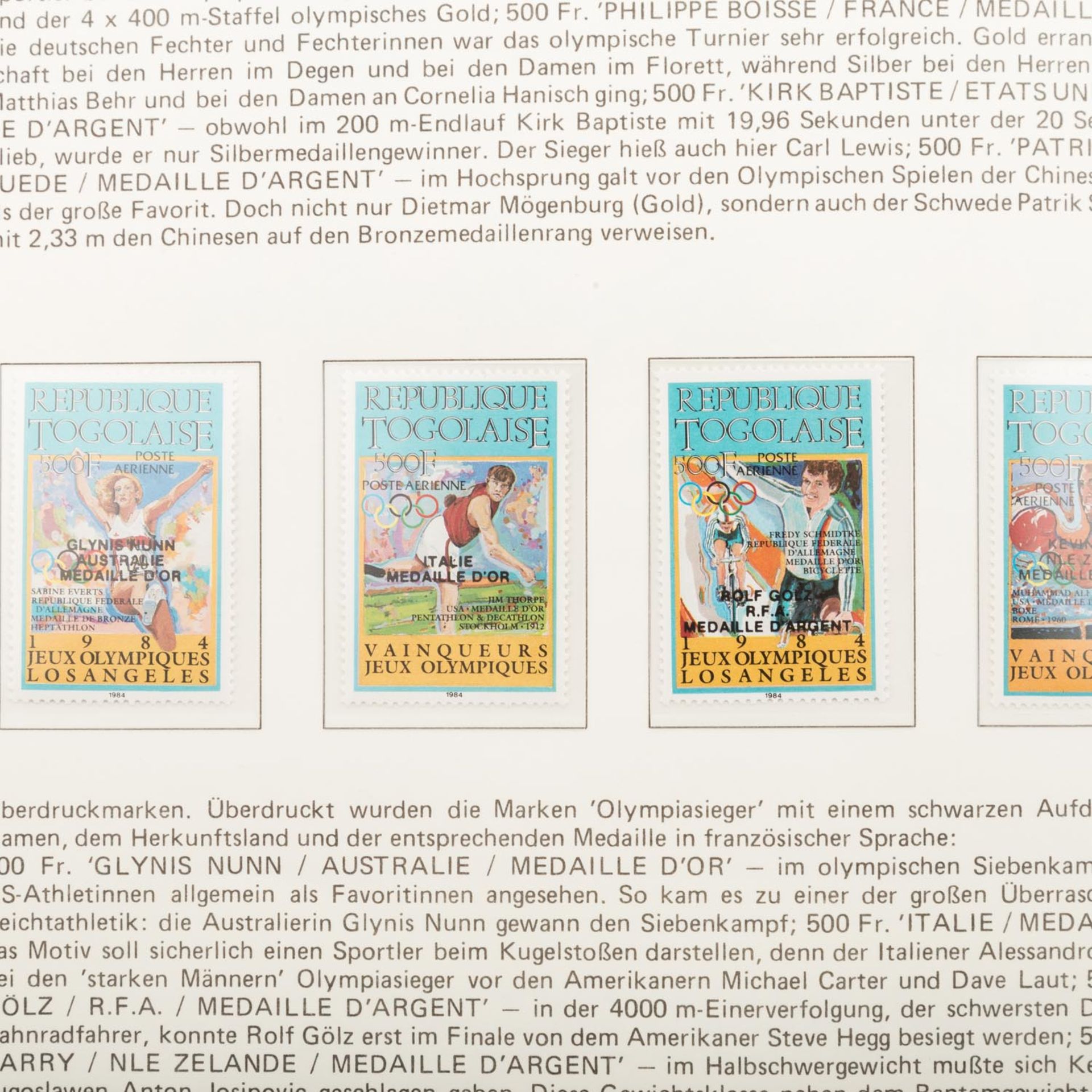 1984 Motive Olympia - Schöner Bestand an VordruckblätternOlympia 1984 aus dem Abo mit postfrischen - Bild 2 aus 13