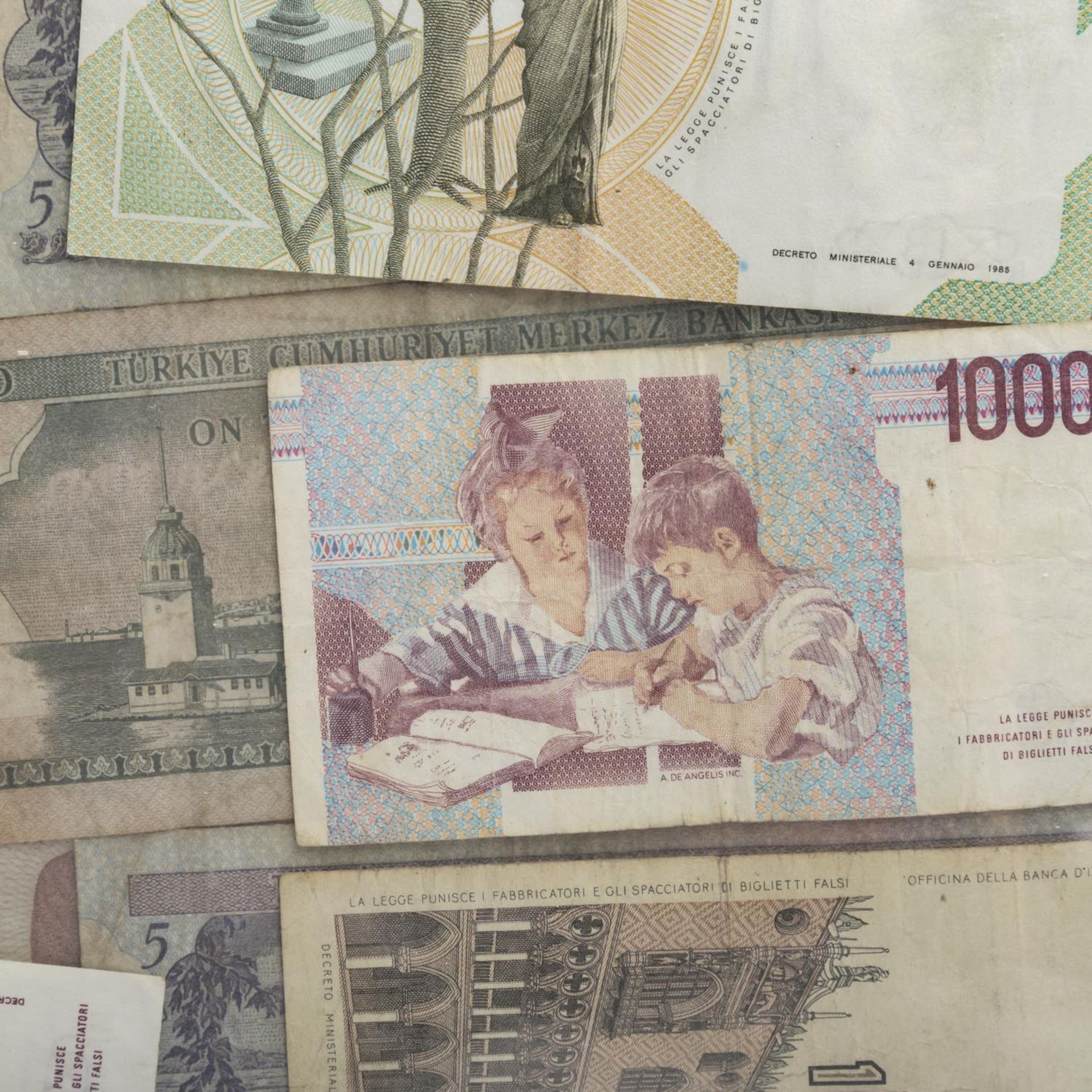 Banknoten - Interessantes Album Alle Welt,darunter auch Russland, etwas Exoten und DDR. Wenig Infla. - Bild 6 aus 12