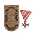 Selten! Österreich - Militärverdienstkreuz 3. Klasse am Dreiecksbandim seltenen originalen Etui d.