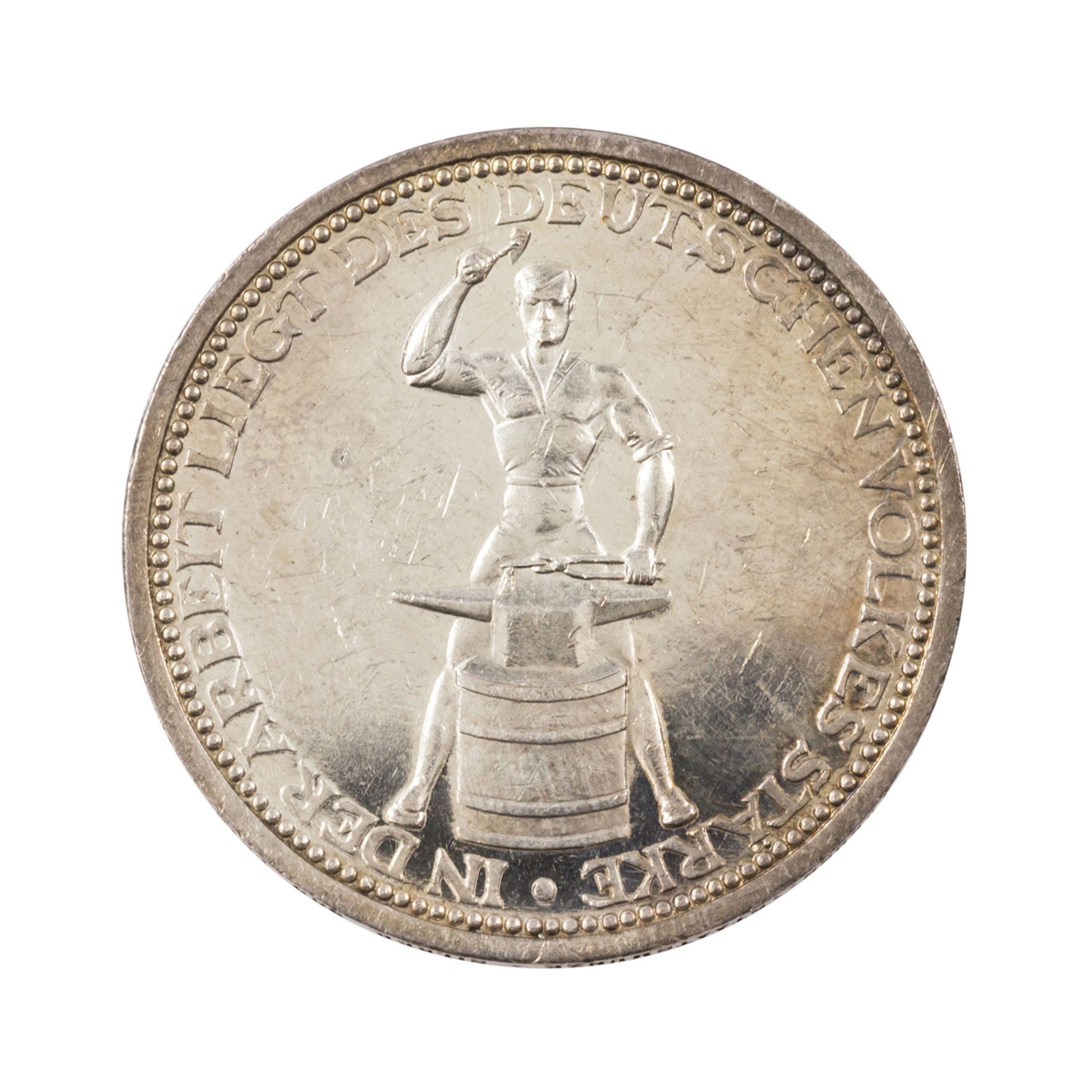 Weimarer Republik - Friedrich Ebert Medaille nach O. Glöckler/Berlin,vz., Kratzer, Silber/.900,