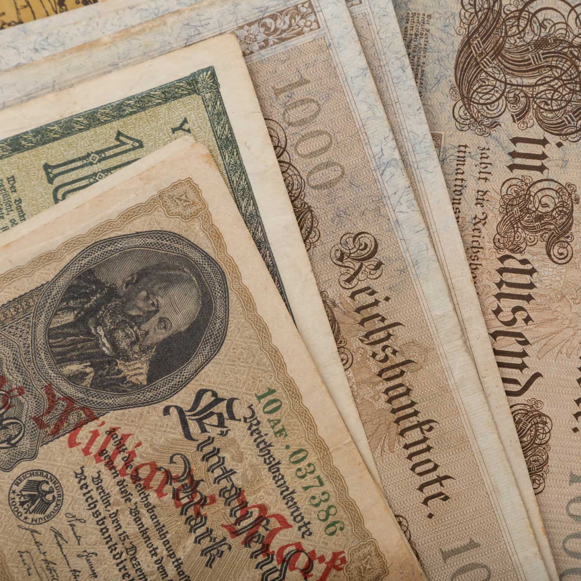 Banknoten, vorwiegend Deutschland , 19.Jh/1.H. 20.Jh. -dabei Dt. Kaiserreich, III. Reich, DDR, - Bild 3 aus 5