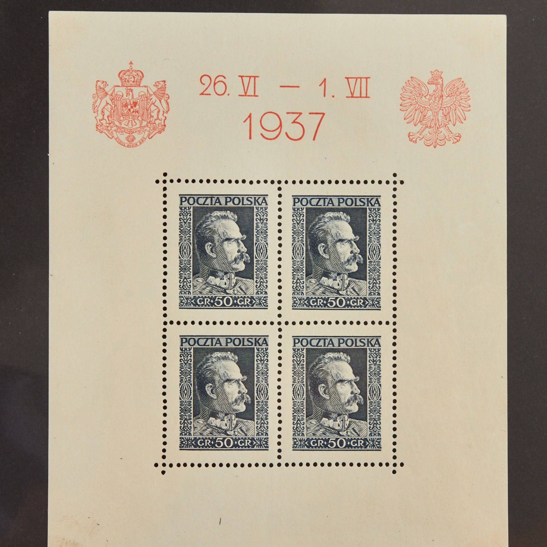 Polen - 1937, Block 2, 3 x postfrisch;Block 3, 2 x postfrisch ( 1 x min. Einschränkung); Block 4, - Bild 3 aus 4