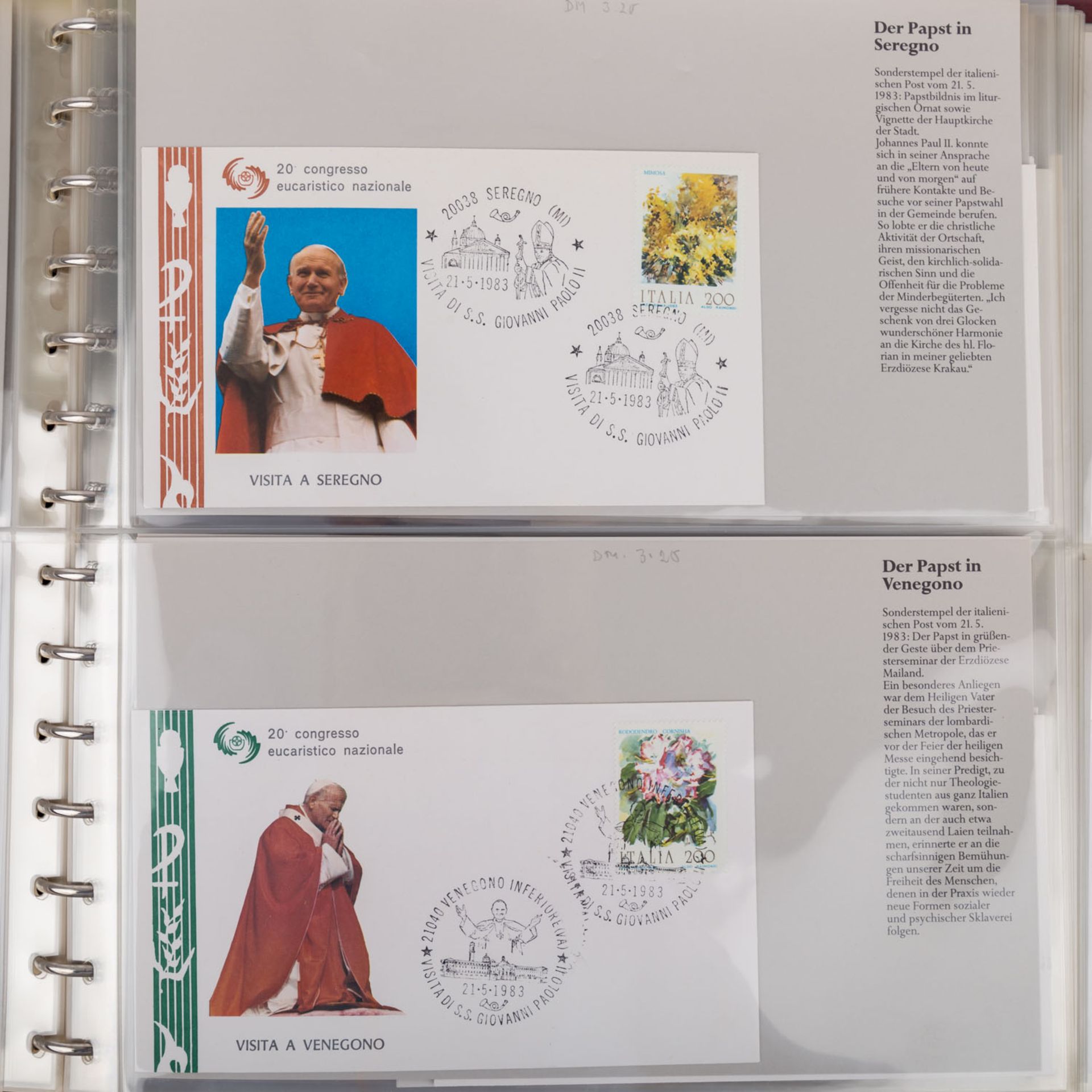 Papst Reisen - 6 bändige Sammlung der 80er Jahre,wunderschön auf Vordruckseiten gestaltet und ehedem - Bild 17 aus 26
