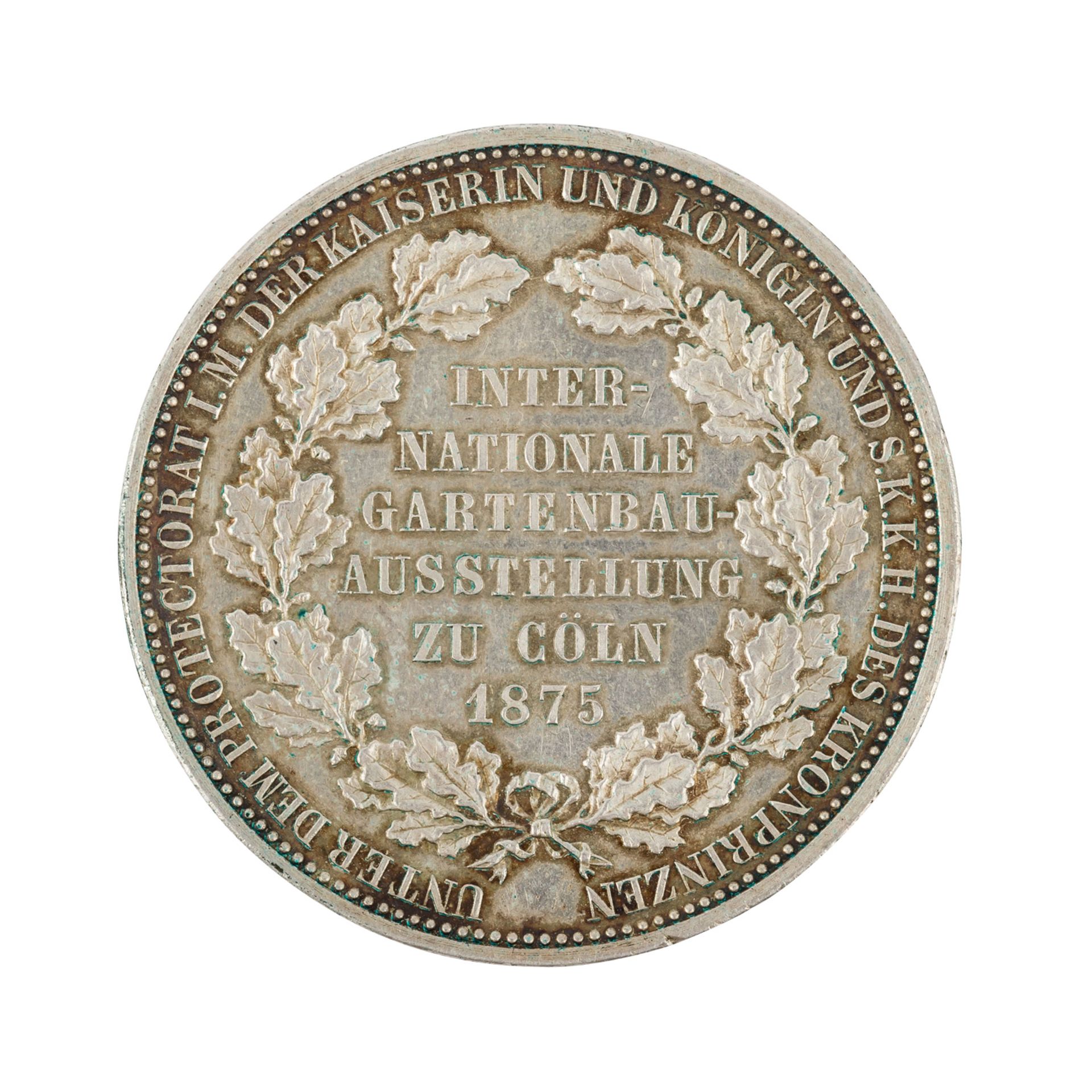 Brandenburg/Preussen - Silbermedaille 1875,Auf die internationale Gartenbauaustellung zu Köln,