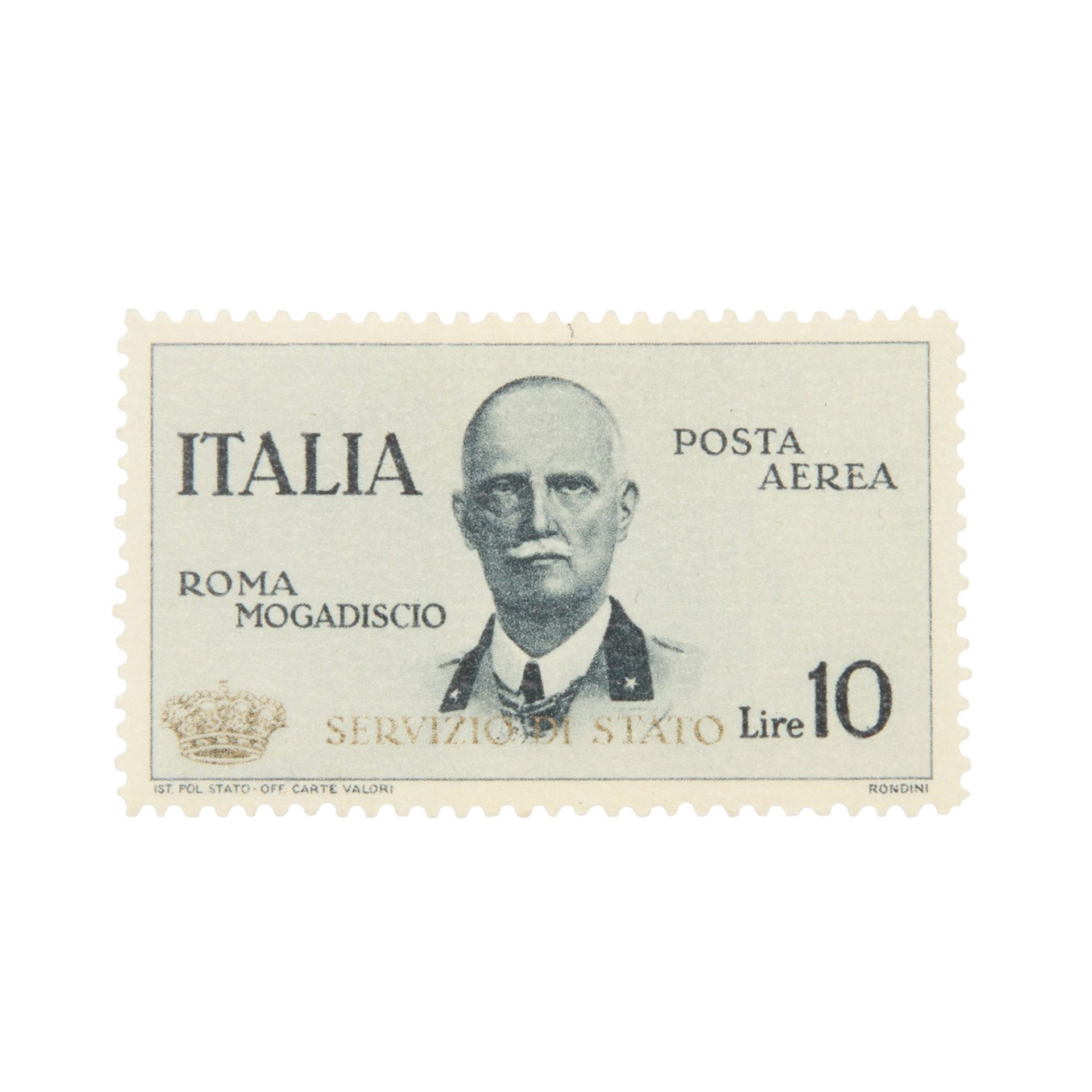 Italien - 1934, Dienstmarke Mi.Nr. 10, postfrisch,10 Lire Marke für den Postflug Rom-Mogadiscio