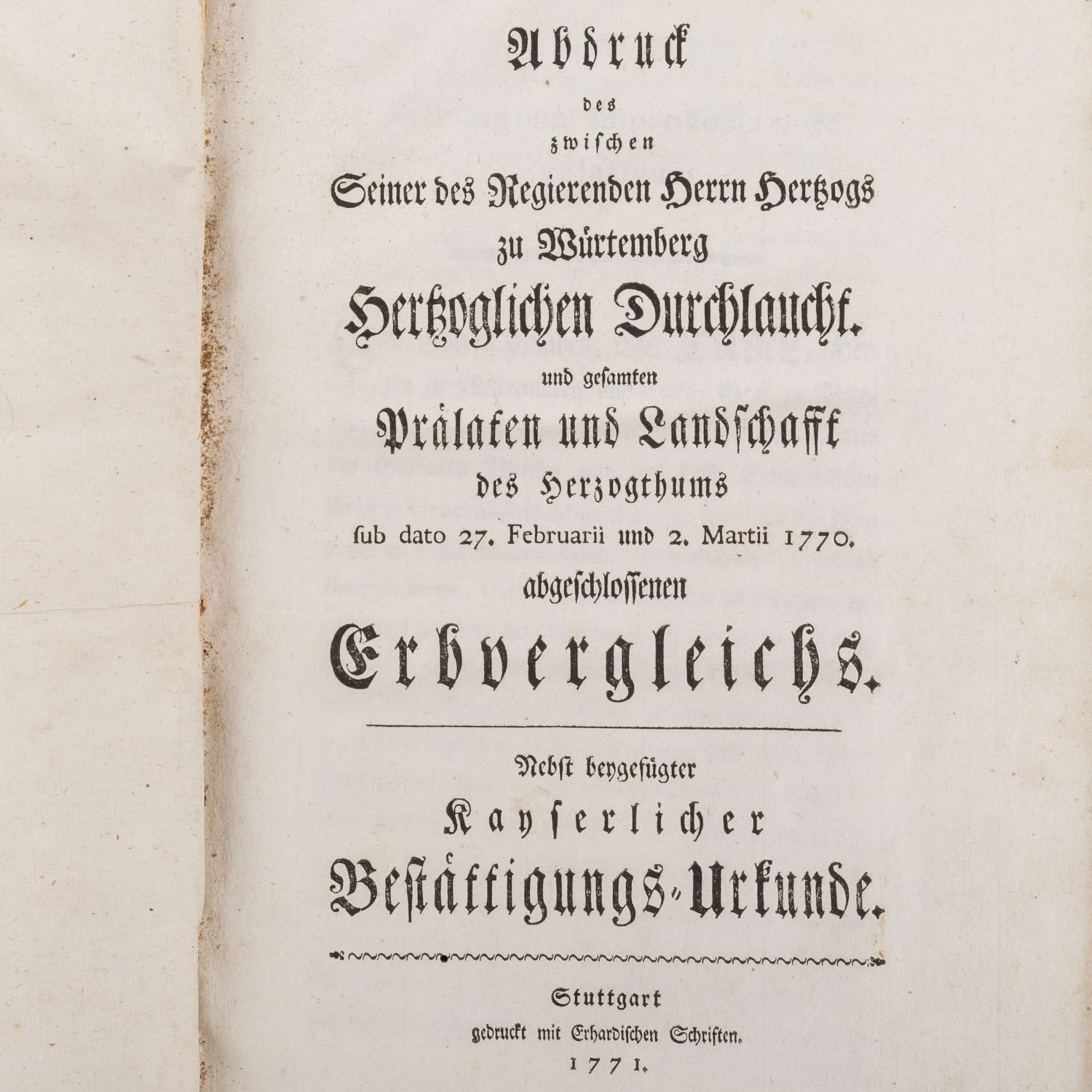Hochinteresante Schriftensammlung der Thematik Württemberg -1 x Des Herzogtums Württemberg - Bild 4 aus 6