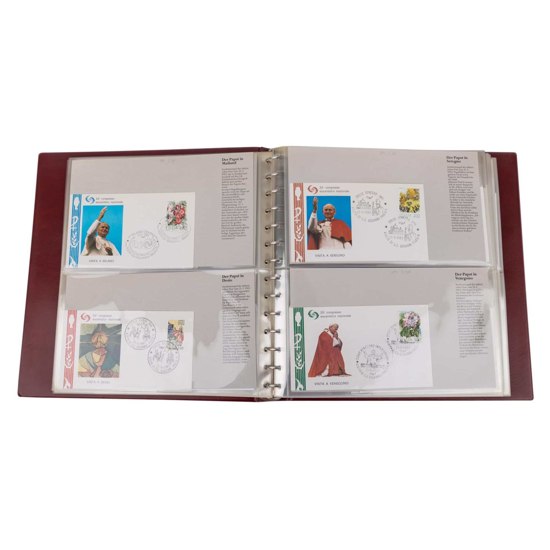 Papst Reisen - 6 bändige Sammlung der 80er Jahre,wunderschön auf Vordruckseiten gestaltet und ehedem - Bild 16 aus 26