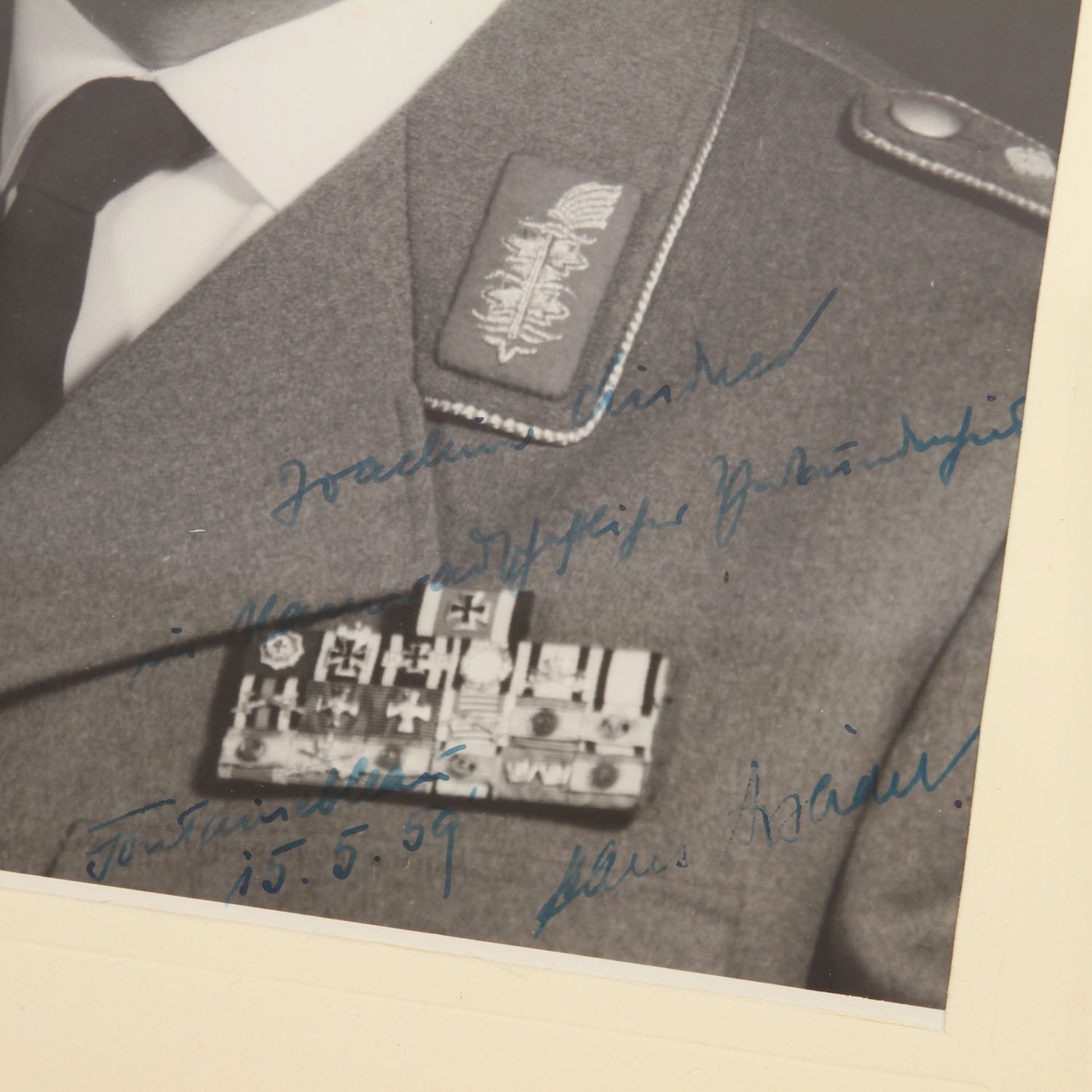 6 Autographen, Militaria Mitte 20.Jh. -2 x Autograph General Hans Speidel, 1 x Karl Wilhelm Thilo, 1 - Bild 3 aus 7