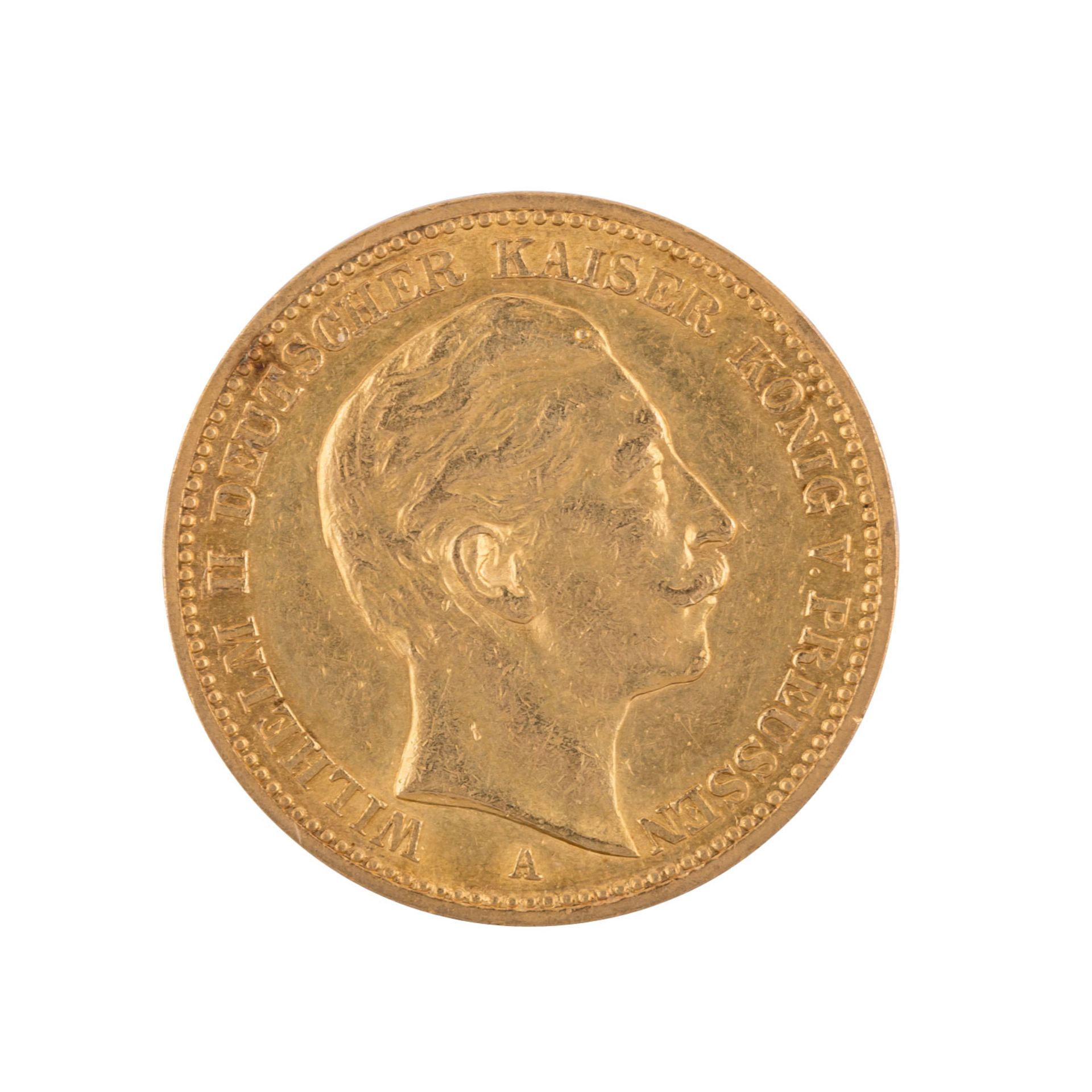 Preussen/GOLD - 7 x 20 Mark Wilhelm II.,1889 A, 1894 A, 1904 A, 1908 A, 2 x 1911 A sowie 1912 J! - Bild 3 aus 3