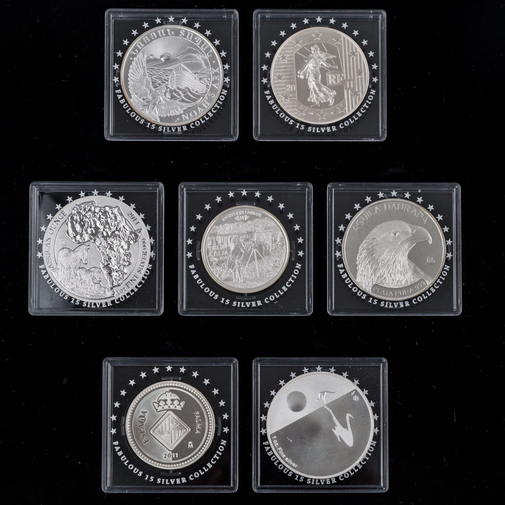 Schönes SILBERmünzenset "Fabulous 15 - 2001" -u.a. mit 1 x China - 10 Yuan 2011, Pandamutter mit - Bild 7 aus 8