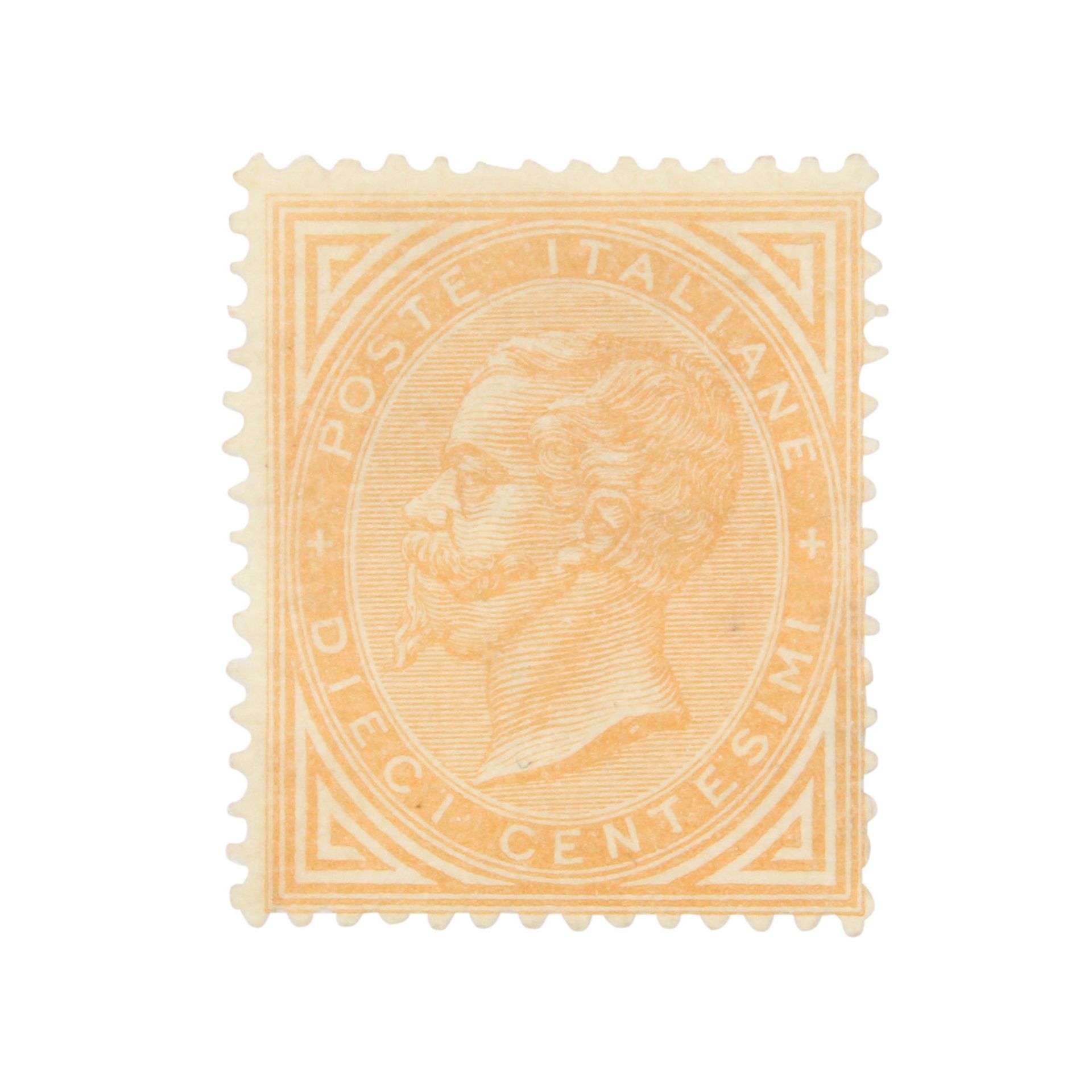 Italien 1863 - Freimarke König Viktor Emanuel II.,Mi.Nr. 17 in farbfrischer, ungebrauchter