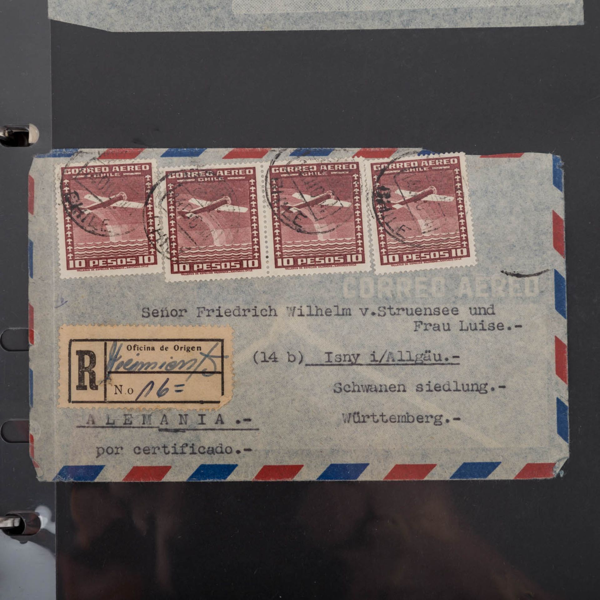 Über 100 Karten und Briefe, Schwerpunkt vor 1945,interessant, mit Zeppelin, Flugpost,Württemberg - Bild 11 aus 11