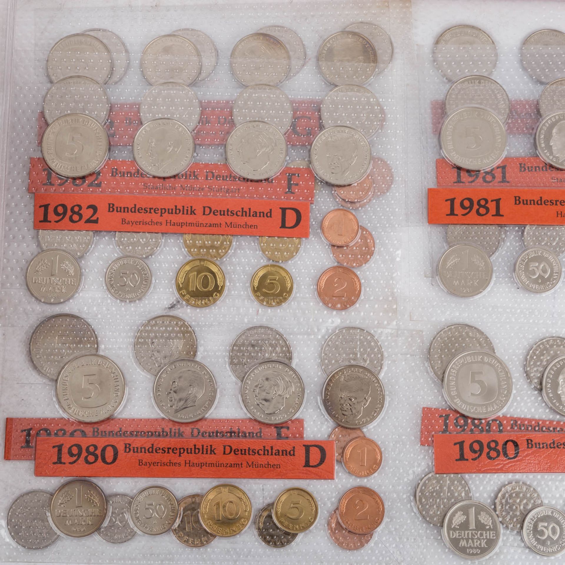 BRD - DM Kursmünzensätze in st ab 1975 bis 1990,je D/F/G/J 1975 bis 1985, 1986 und 1987 nur D/J, - Bild 2 aus 3