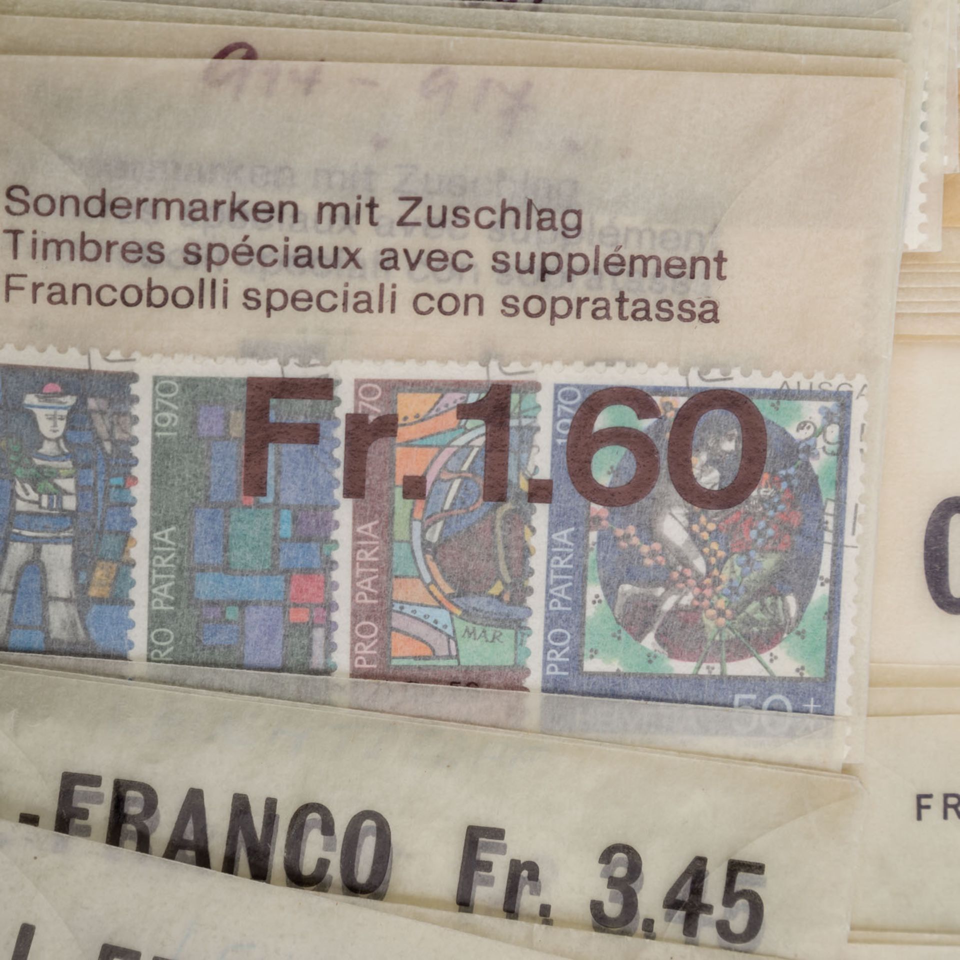 Schweiz - Posten postfrischer Markenin originalen Abo Tütchen.Switzerland, mnh convolute. - Bild 5 aus 6
