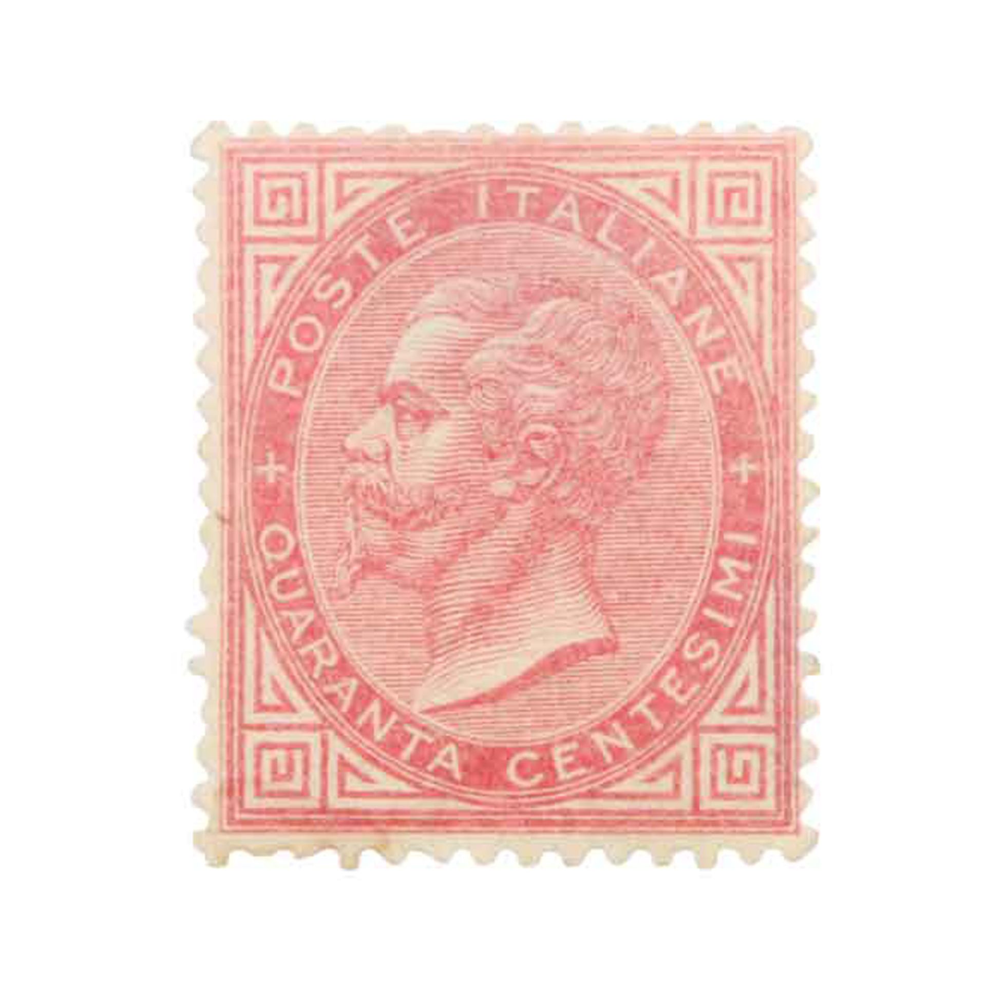 Italien - 1863, Freimarke König Viktor Emanuel II,Mi.Nr. 20 in farbiger, ungebrauchter Erhaltung.