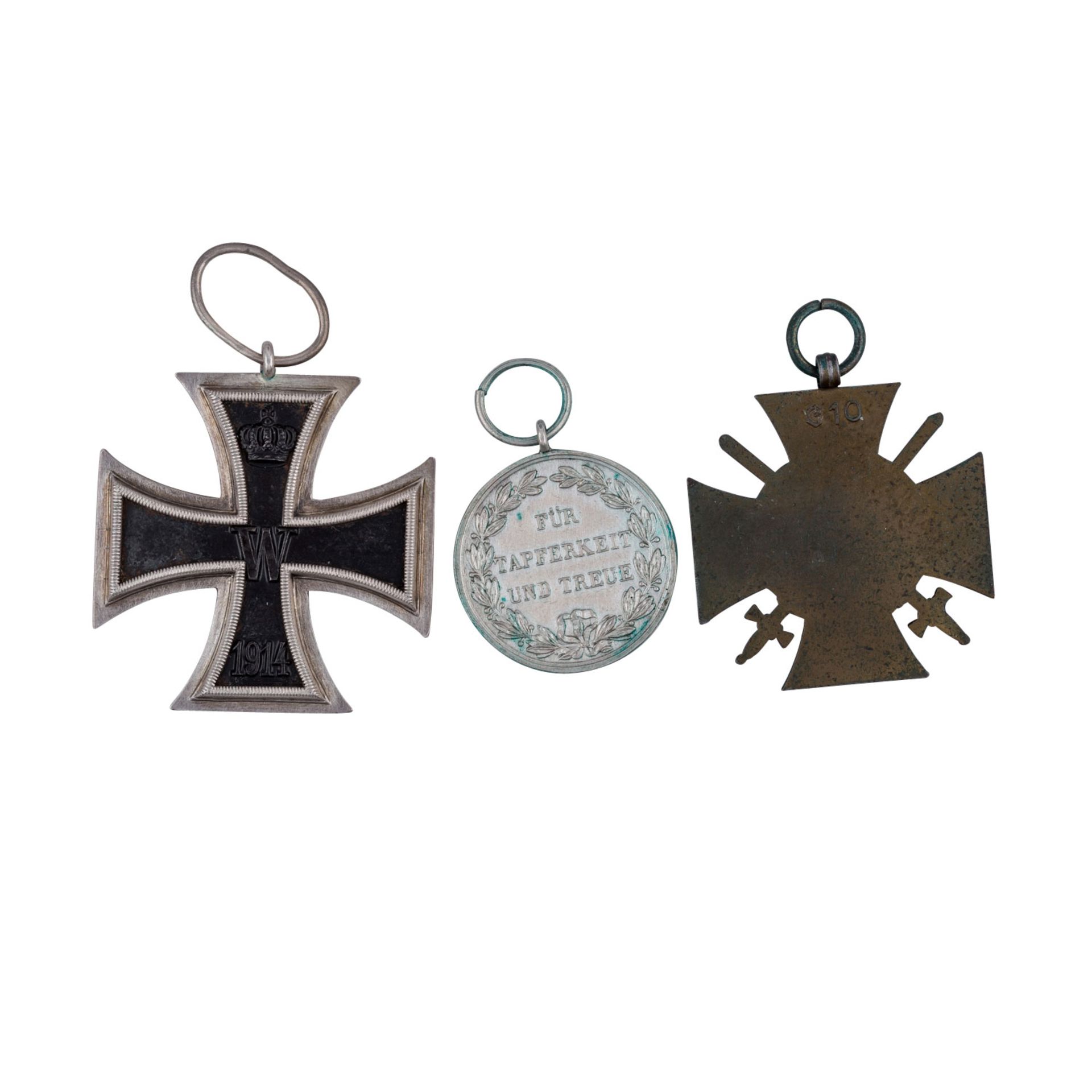 Württemberg WK I - Eisernes Kreuz 2. Klasse 1914,Ehrenkreuz des Weltkrieges für Frontkämpfer mit - Bild 2 aus 2