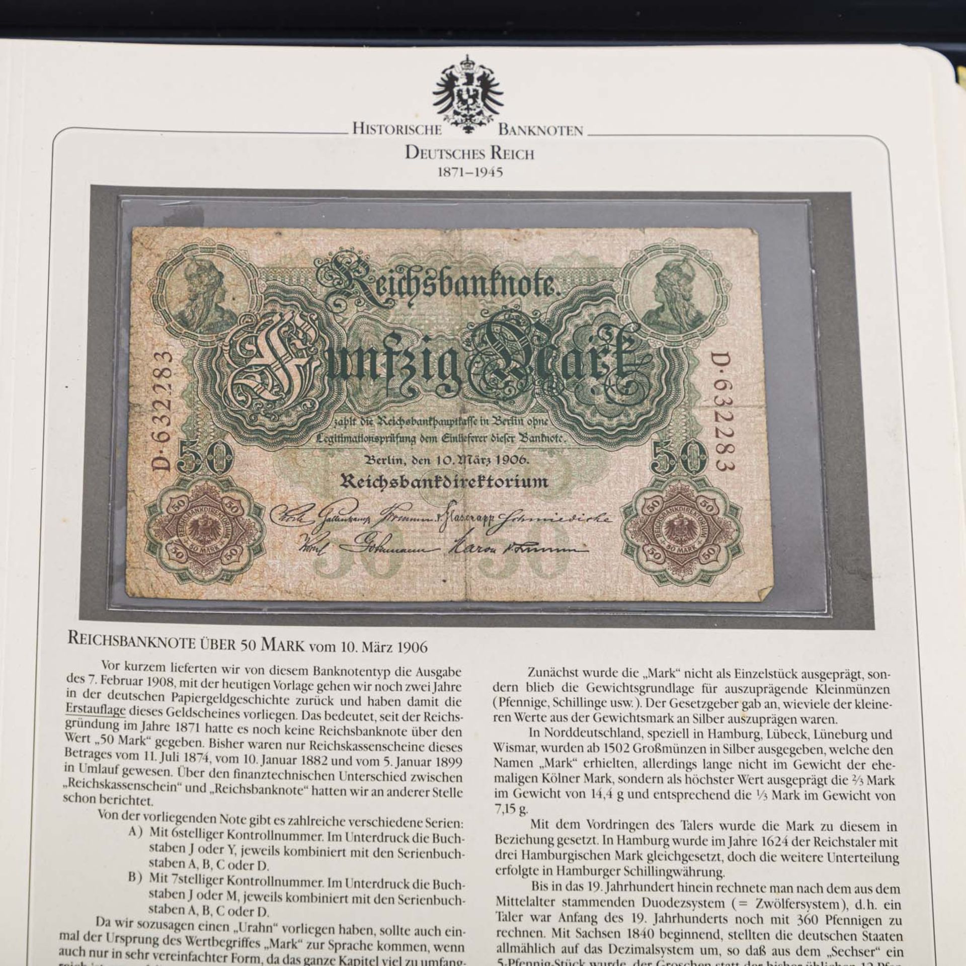 3 Sammelalben "Historische Banknoten Deutsches Reich 1871-1945" -dabei Dt. Kaiserreich, Weimarer - Bild 2 aus 11