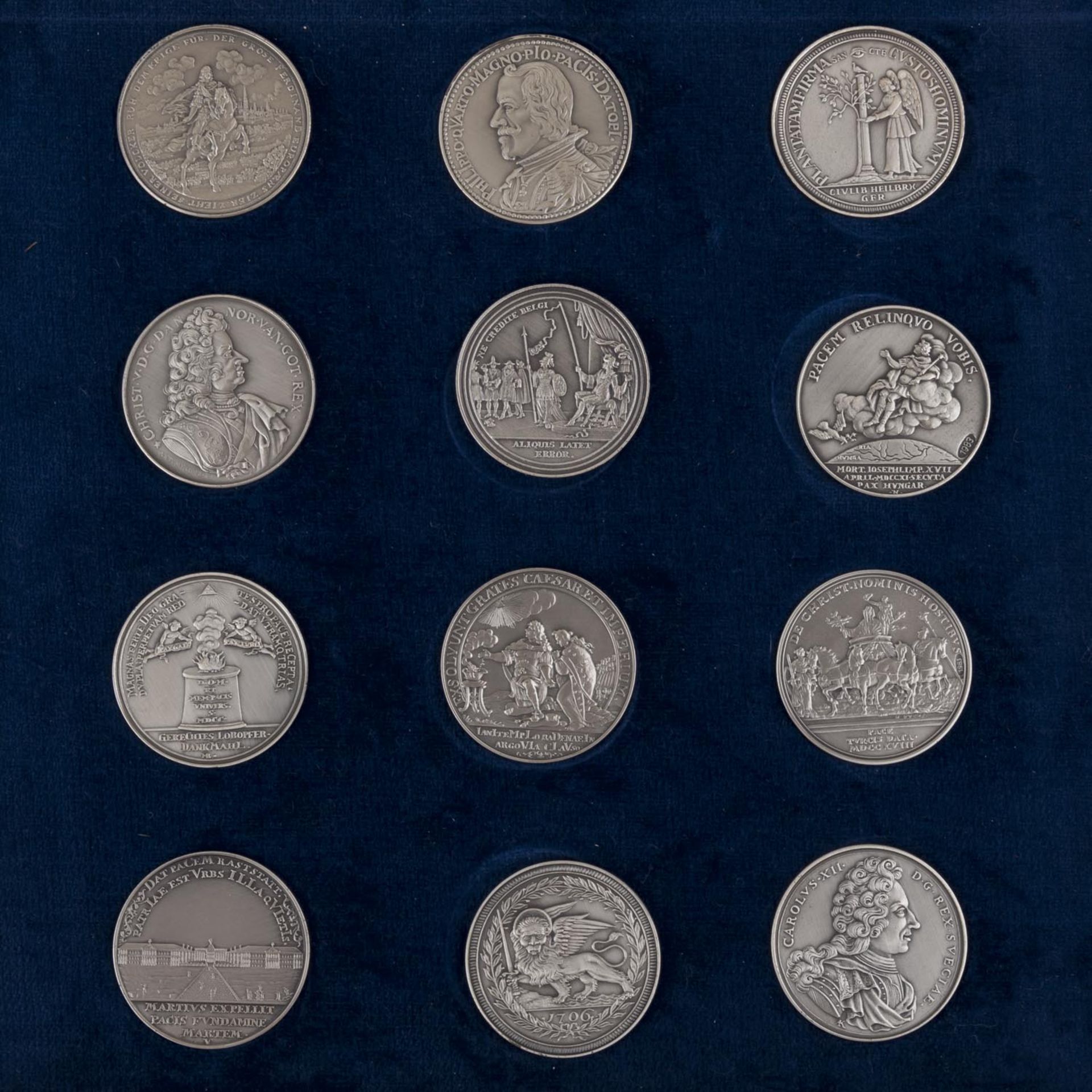 Exklusive Silberplaketten und -medaillen,Thematik Alte Berufe und Städte, Berühmte Friedensschlüsse, - Bild 5 aus 7