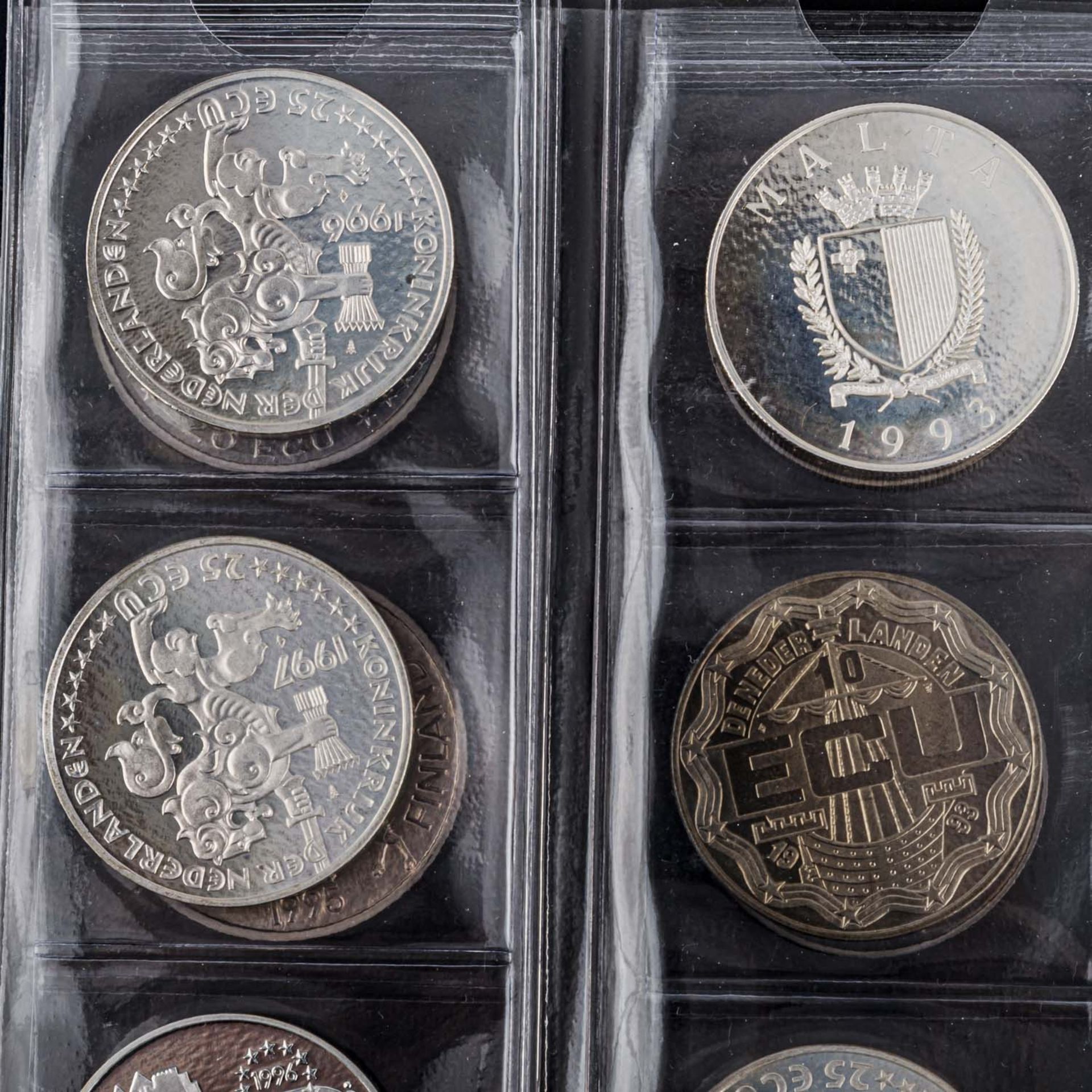 ECU Sammlung in überwiegend Silber und CuNi,gespickt mit wenigen EURO Münzen u.a. 5 Euro 2018 - Bild 6 aus 7