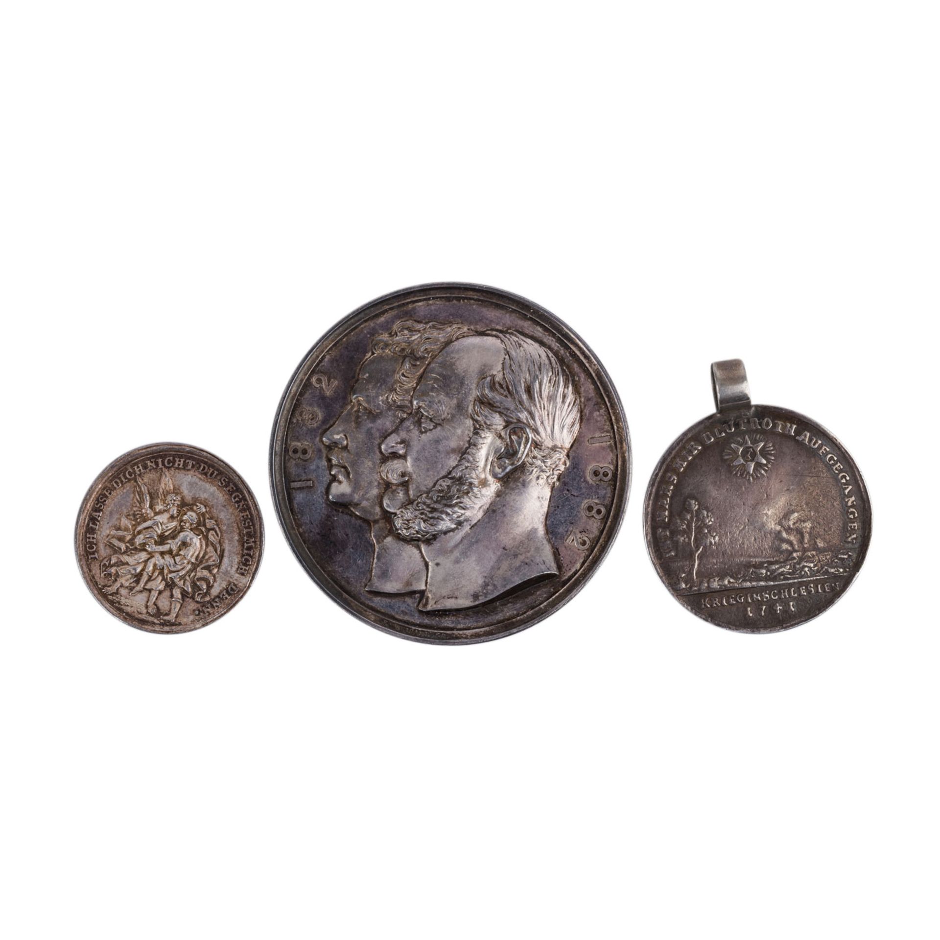Medaillen - Brandenburg/Preussen unter Wilhelm I. Medaille50 Jahre Rennverein Breslau, dazu Medaille - Bild 2 aus 2
