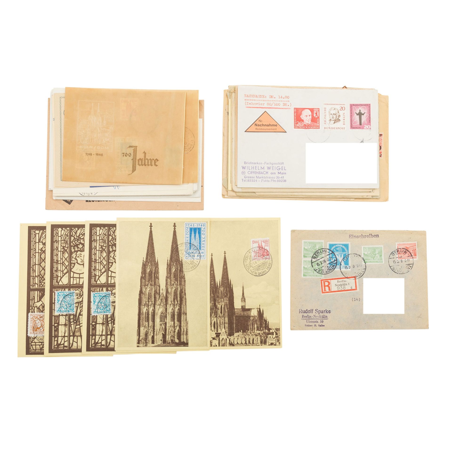 Deutschland Briefe und Karten - ca. 40 Stück,aus Dt. Reich bis 1950. Dabei Vermerk "zurück wegen