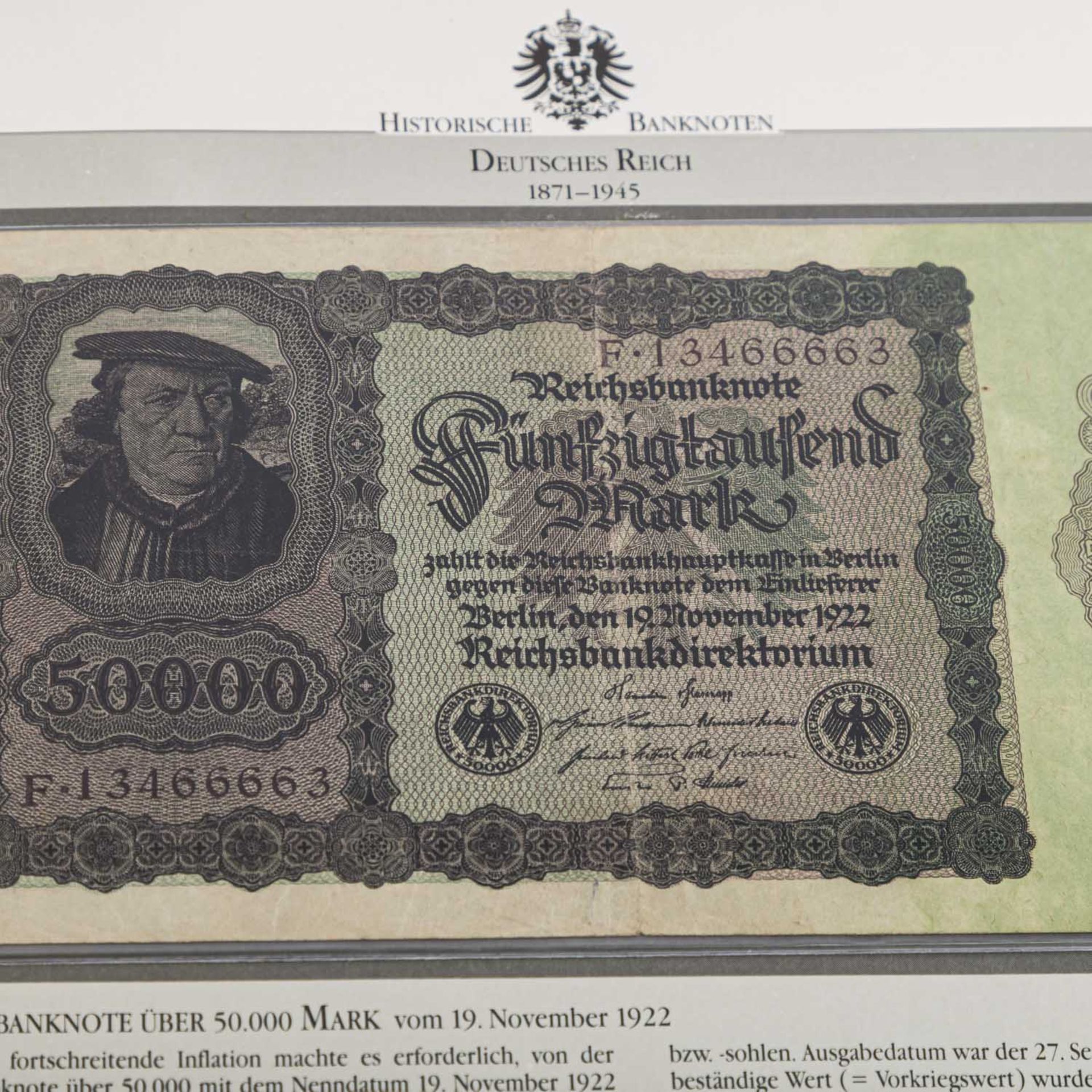 3 Sammelalben "Historische Banknoten Deutsches Reich 1871-1945" -dabei Dt. Kaiserreich, Weimarer - Bild 11 aus 11