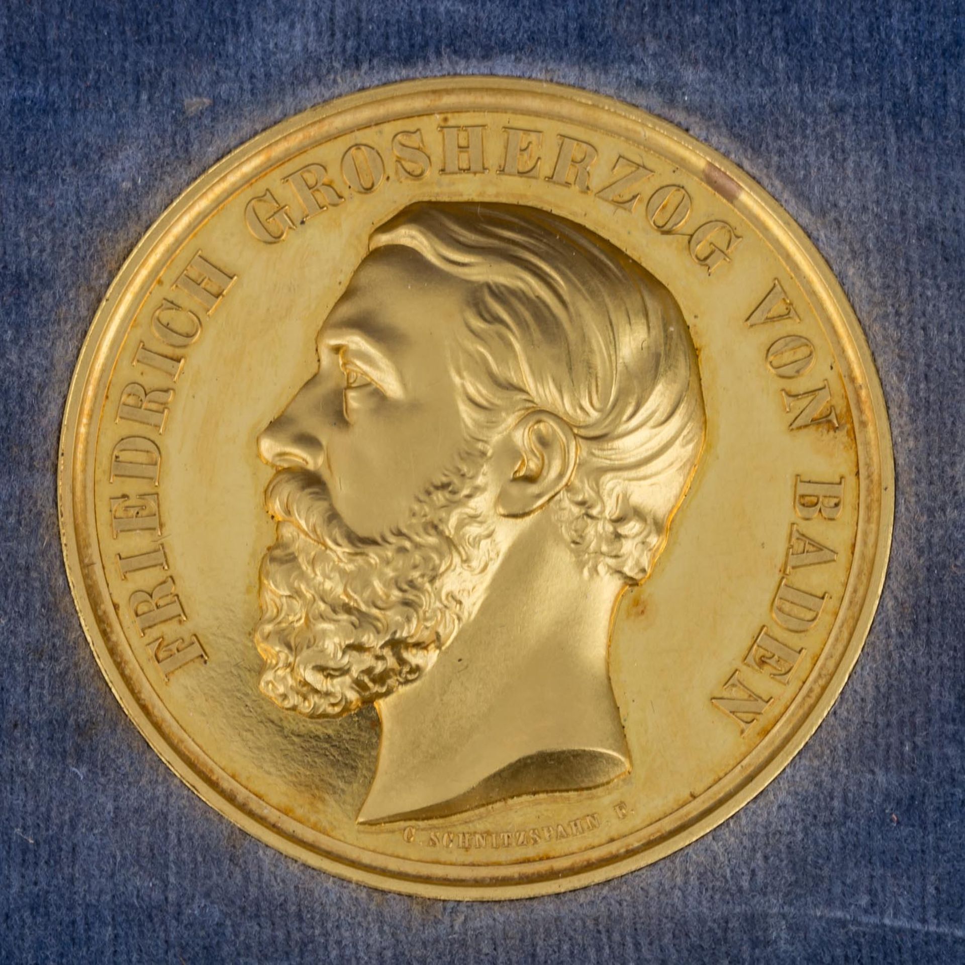 Baden-Durlach - Goldene Prämienmedaille o.J. "FuerLandwirtschaft, Gewerbe und Handel", überreicht an - Bild 5 aus 5