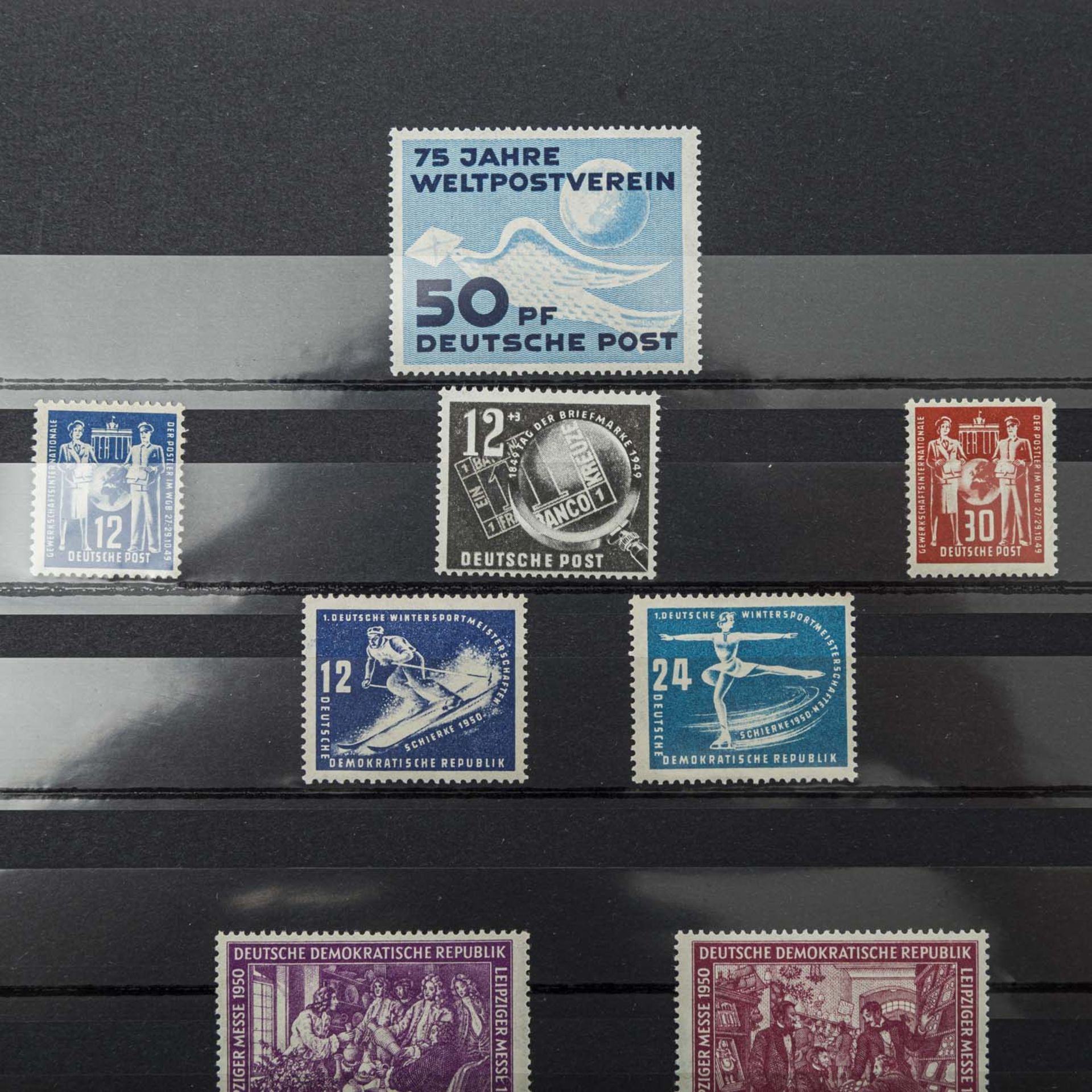 DDR - 1949/67, postfrische Sammlung mit allen Spitzen,teils herstellungsbedingte - Bild 3 aus 7