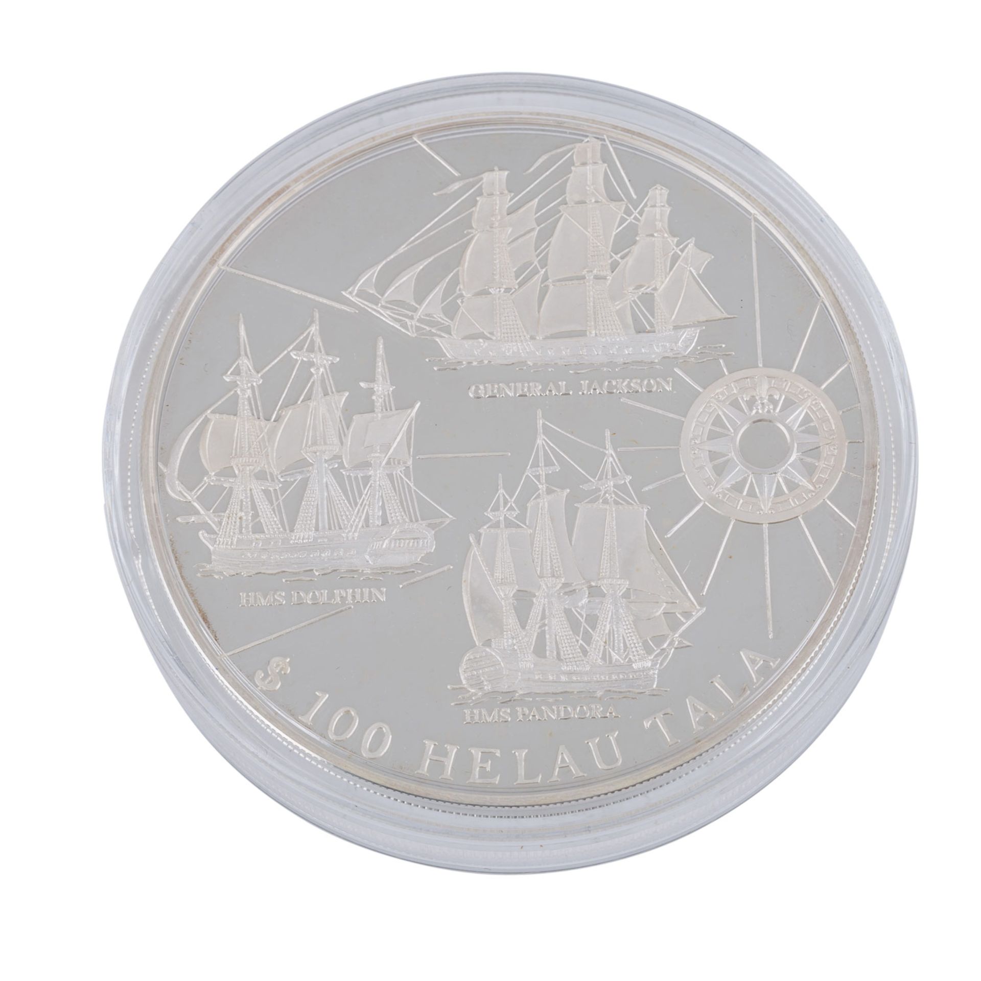 Tokelau unter neuseeländischer Verwaltung - 1 kg Silber zu 100 Tala 1996,Segelschiffe General