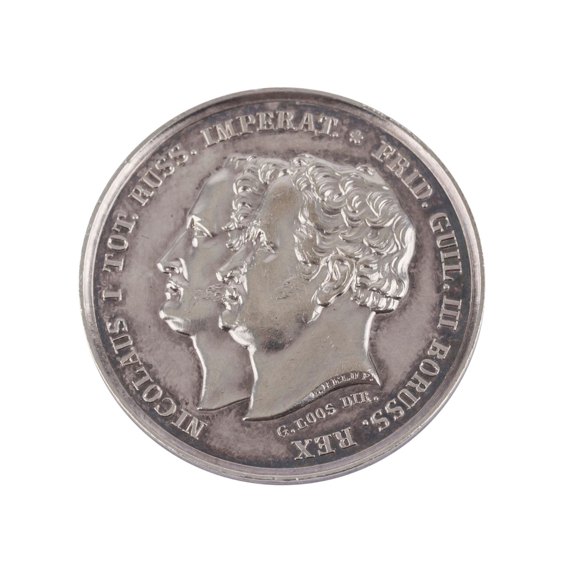 Russland - Nikolaus I. 1825-1855, Silbermedaille 1835 vonHeld/Loos auf das russisch-preussische