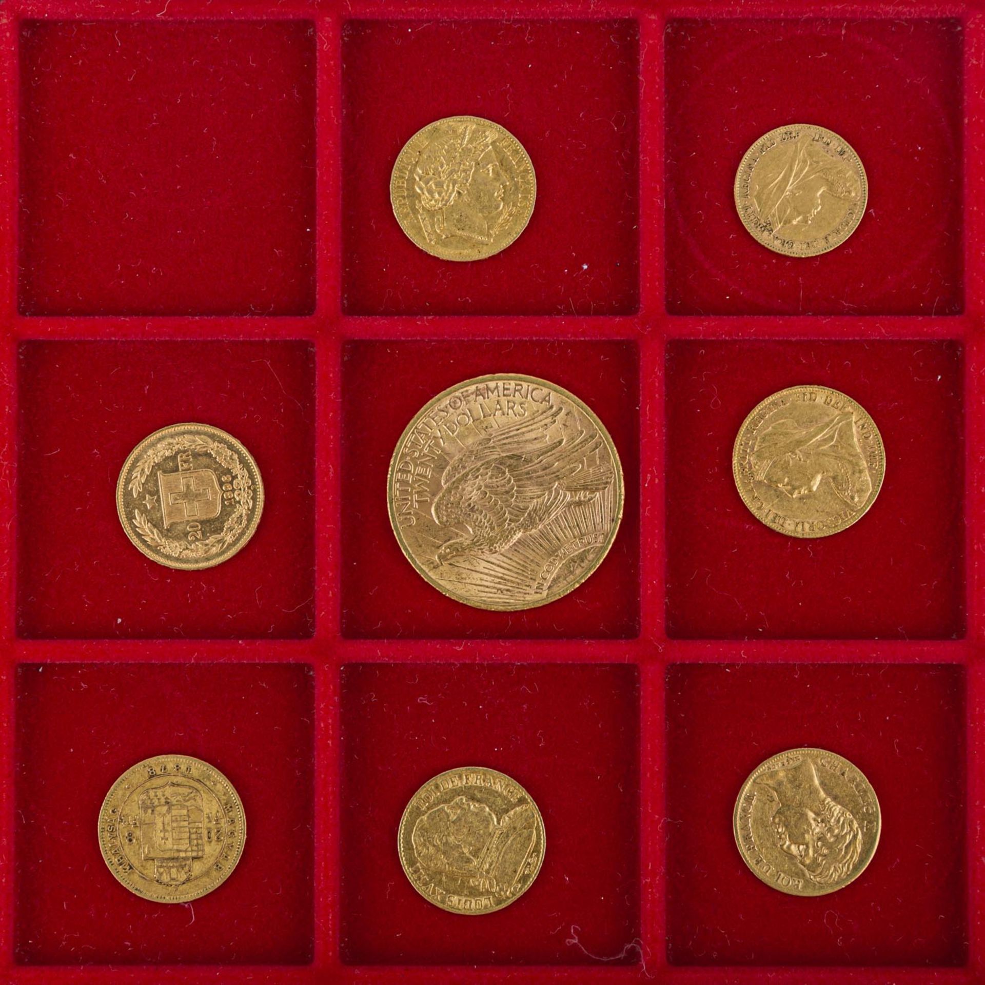 GOLDLOT historischer Münzen ca. 70 g fein, bestehend aus USA 20 Dollars 1922St. Gaudens, GB 1