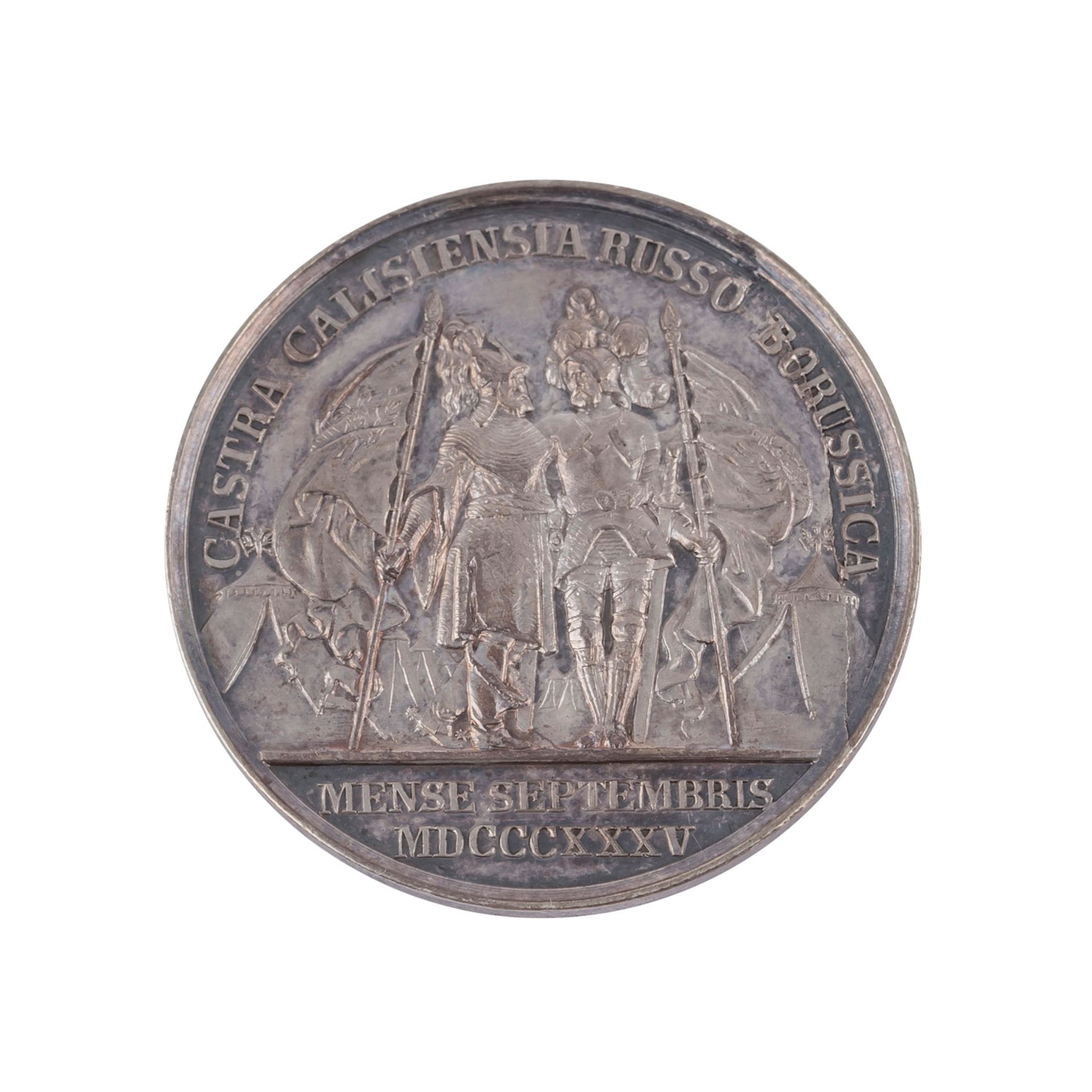 Russland - Nikolaus I. 1825-1855, Silbermedaille 1835 vonHeld/Loos auf das russisch-preussische - Bild 2 aus 2
