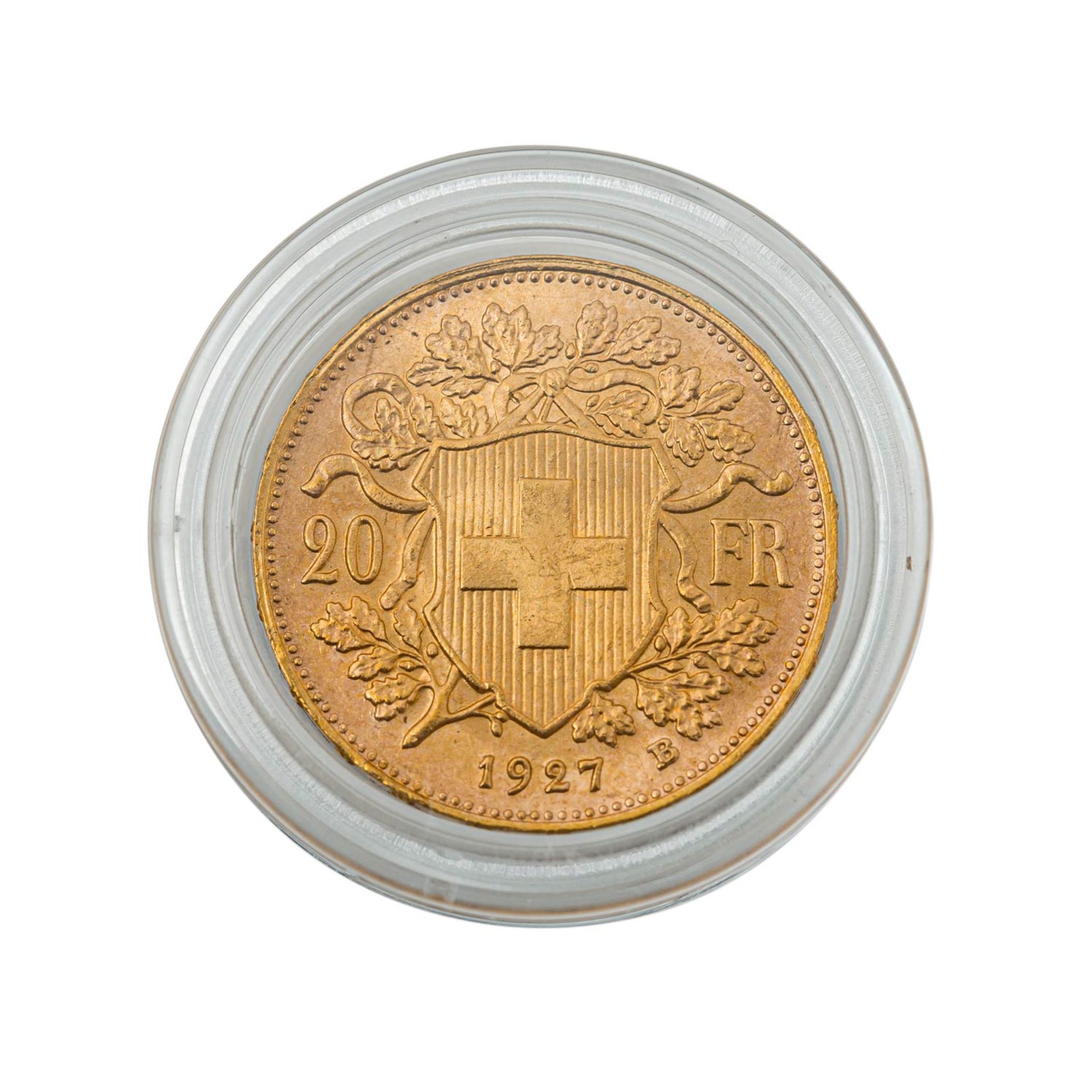 Prachtvolle GOLDzusammenstellung Schweiz -29 x Schweiz - 20 Franken der Jahre 1897, 1898,1899,1900, - Bild 2 aus 3