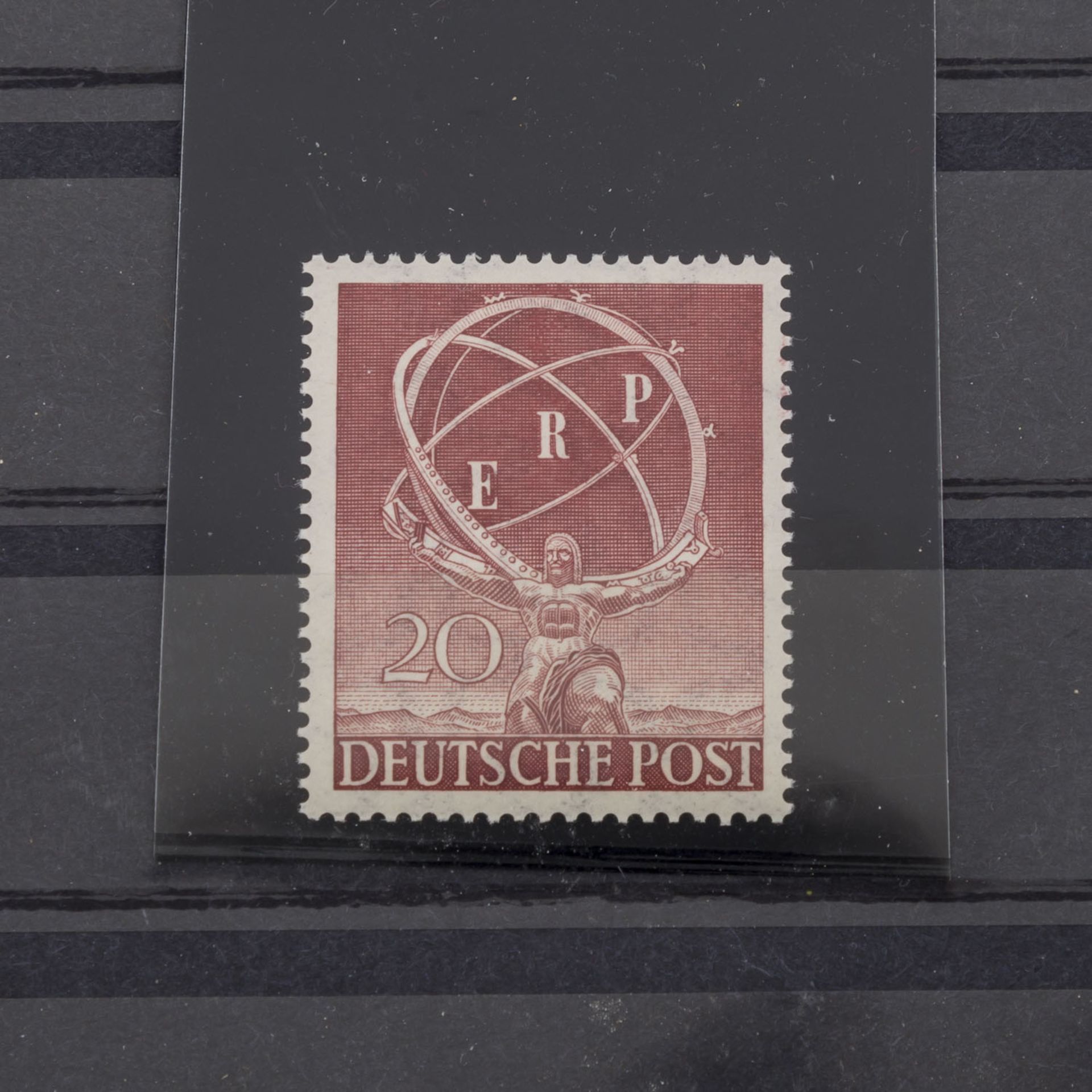 Berlin 1950 20 Pf. ERP Michel Nr. 71y,postfrisch mit seltener Abart "Fehlender Ring im