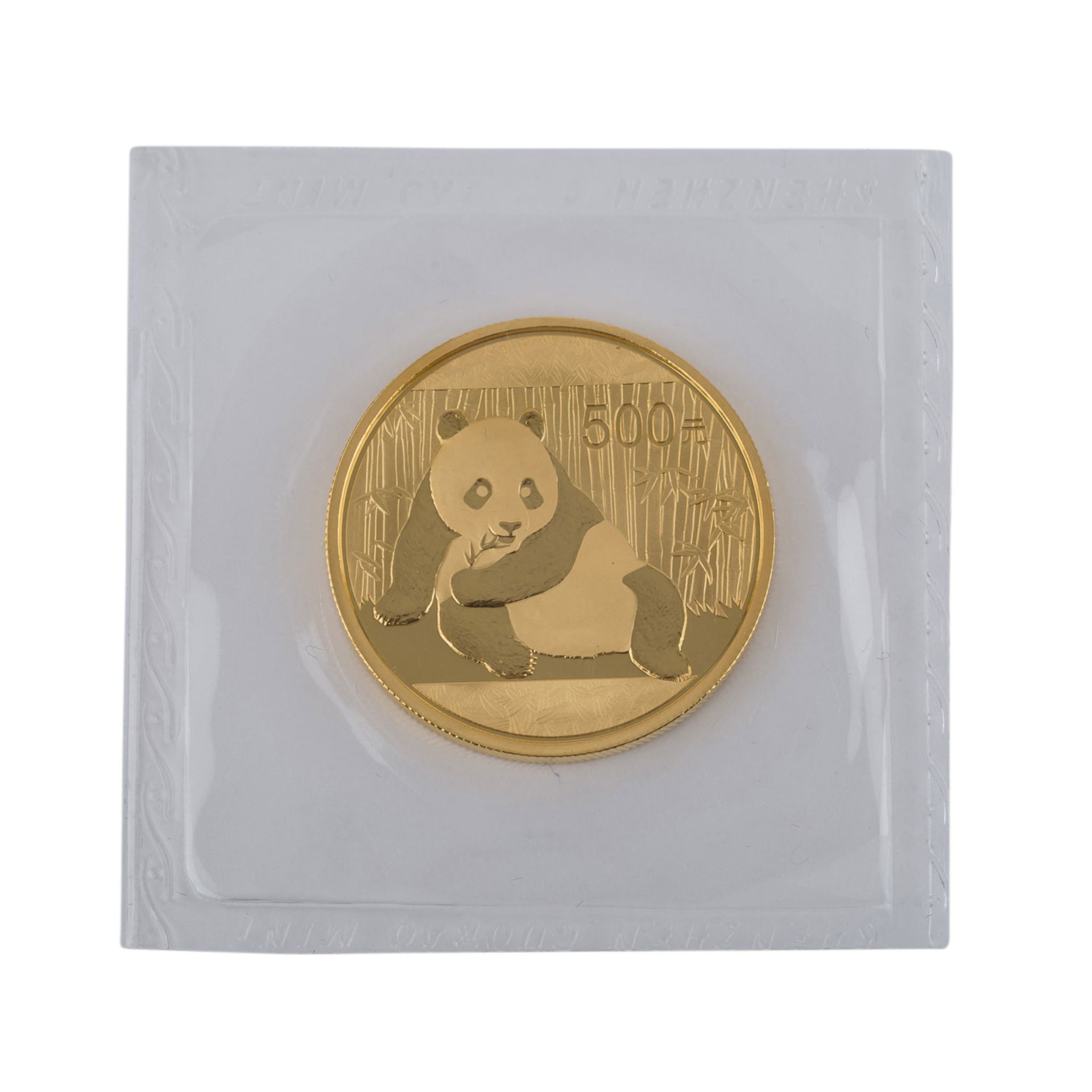 China/GOLD - 500 Yuan 2015, Panda, f.prfr.,originalverpackt, 1 Unze GOLD fein.China - 500 Yuan 2015,